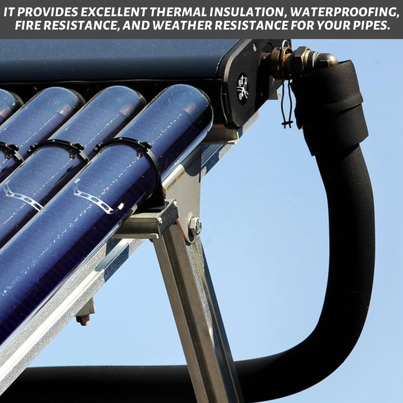Bande de Mousse Auto-Adhésive 10m × 50mm × 5mm Ruban Isolant d'Étanchéité Noir pour Chauffage, Ventilation et Climatisation