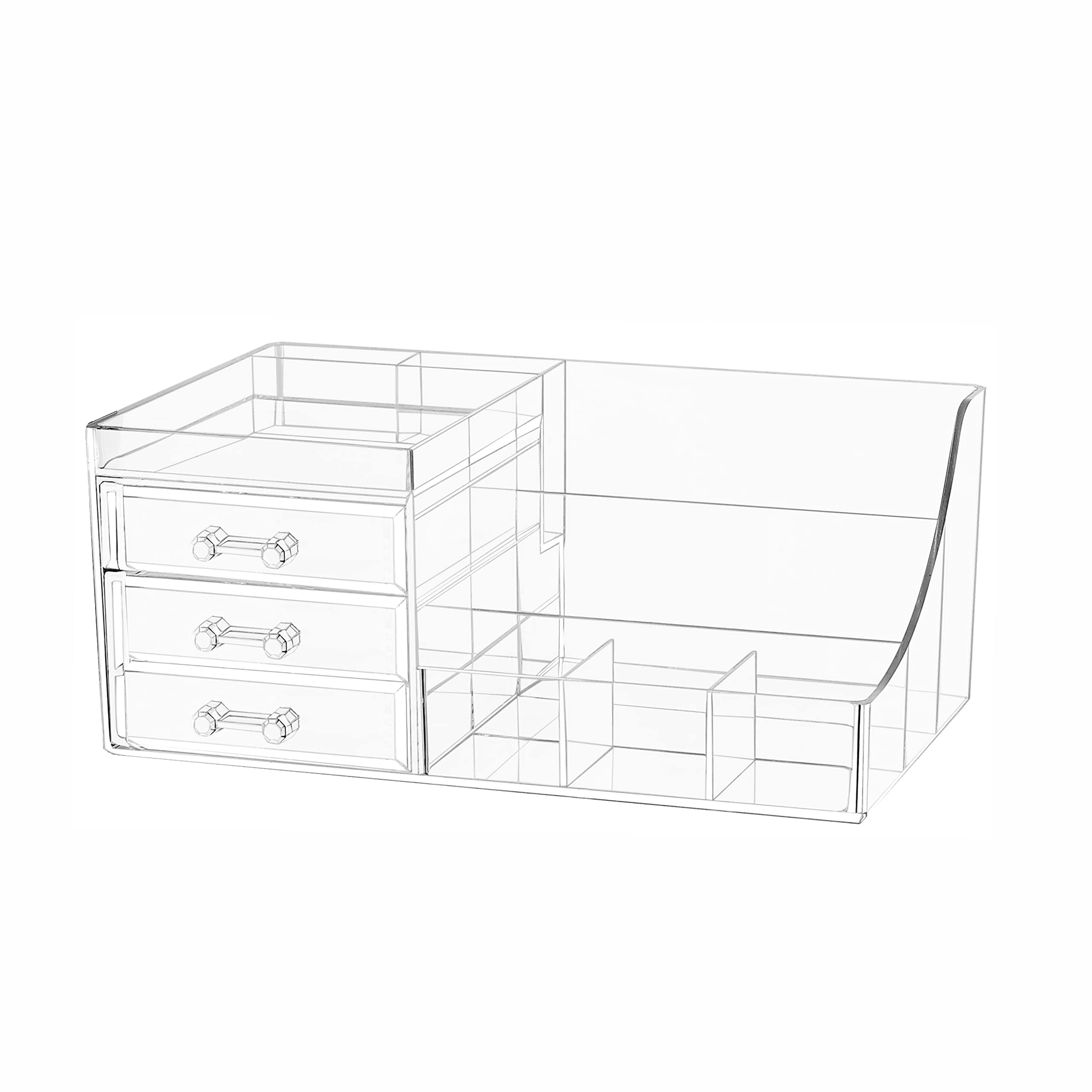 Clear Stackable 3-Drawer Acrylic Organizer
