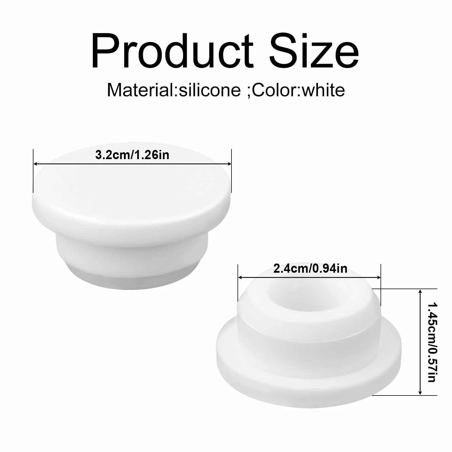 Bouchon de Trop-Plein d'Évier Silicone 2pcs, Cuisine Salle de Bain Caoutchouc Rond Anneau Garniture Lavabo
