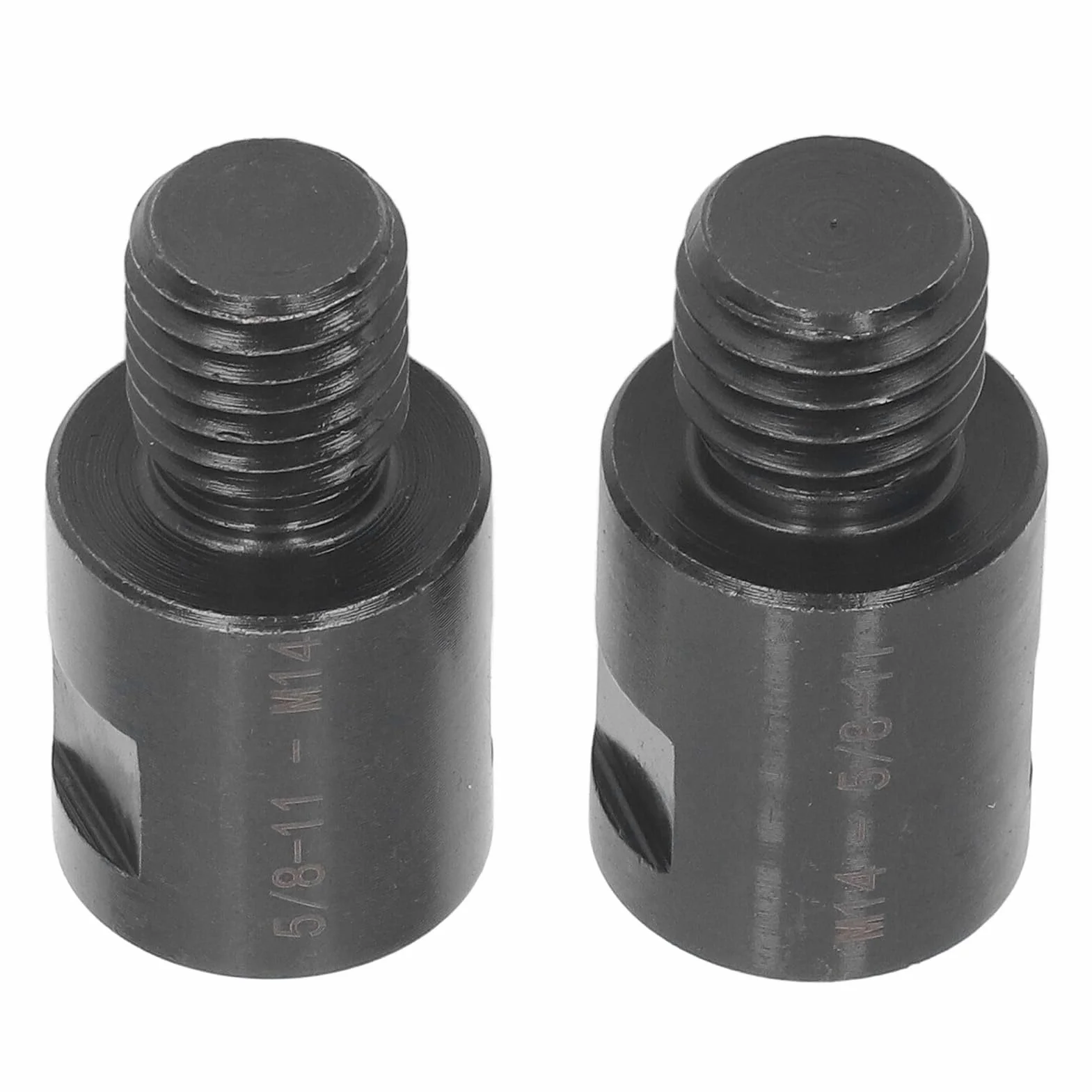 Ensemble d'adaptateurs de filetage acier allié 5/8" vers M14 et M14 vers 5/8", 2 pièces