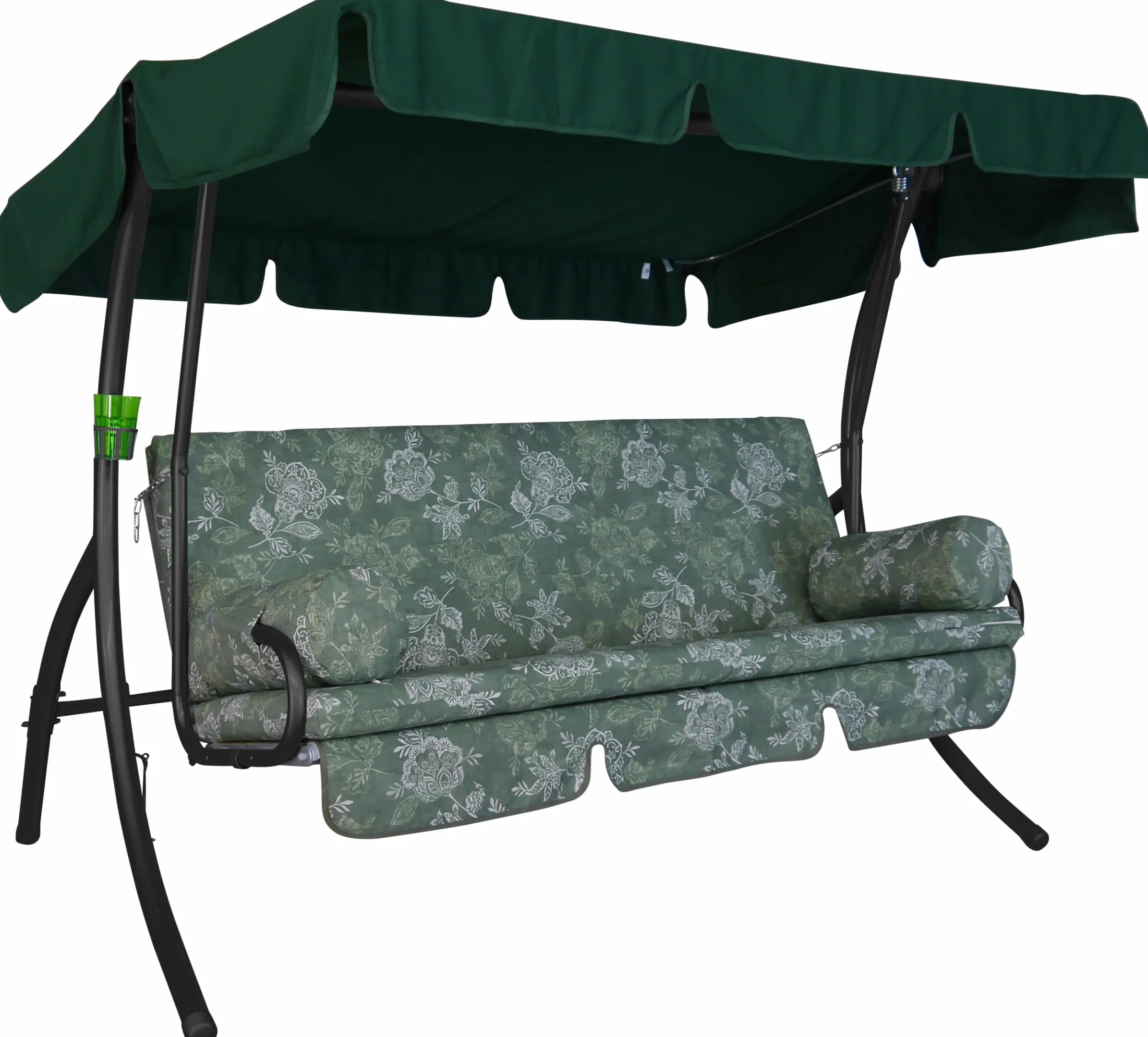 Angerer Balancelle de Jardin Trend 3 Places Convertible en Lit Acier Galvanisé Toit Ajustable Coussins Lavables 270 kg