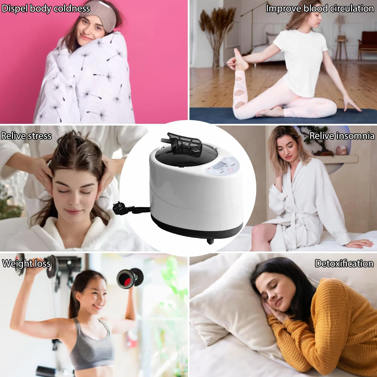 Générateur de Vapeur pour Sauna Portable 1000W avec Télécommande