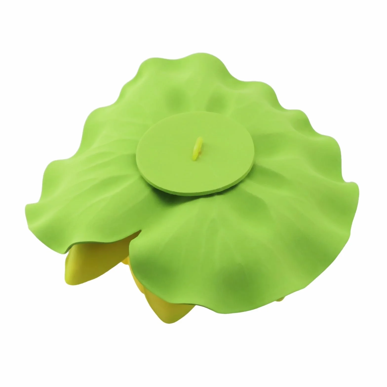 Fleur de lotus flottante artificielle de 17,8 cm - Grand nénuphar pour tampons, étang, piscine, décoration de jardin, aquarium, maison, mariage - 1 pièce - Blanc (jaune)
