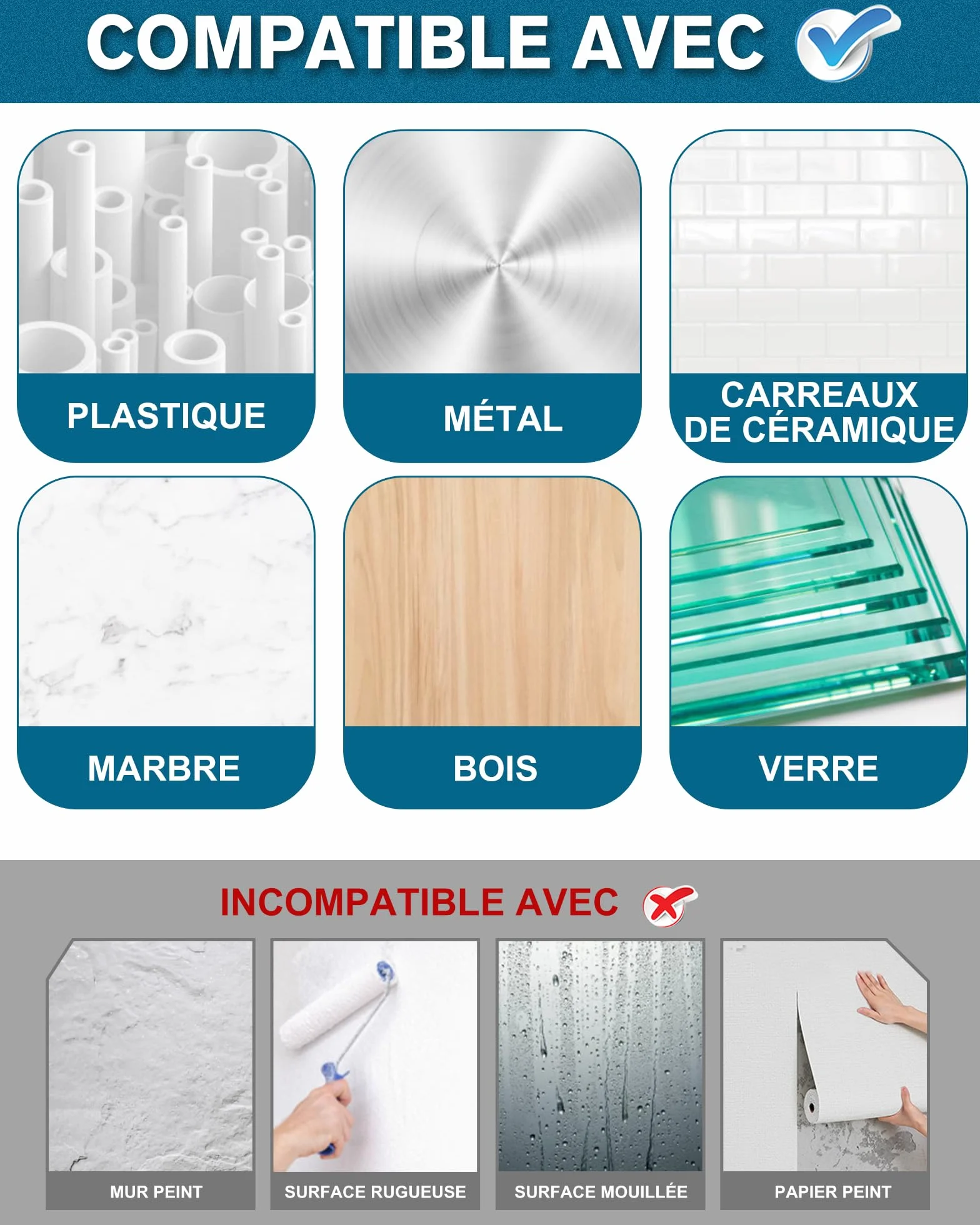 Ruban Adhésif Double Face Extra Fort 5,5m x 20mm Imperméable Résistant Température