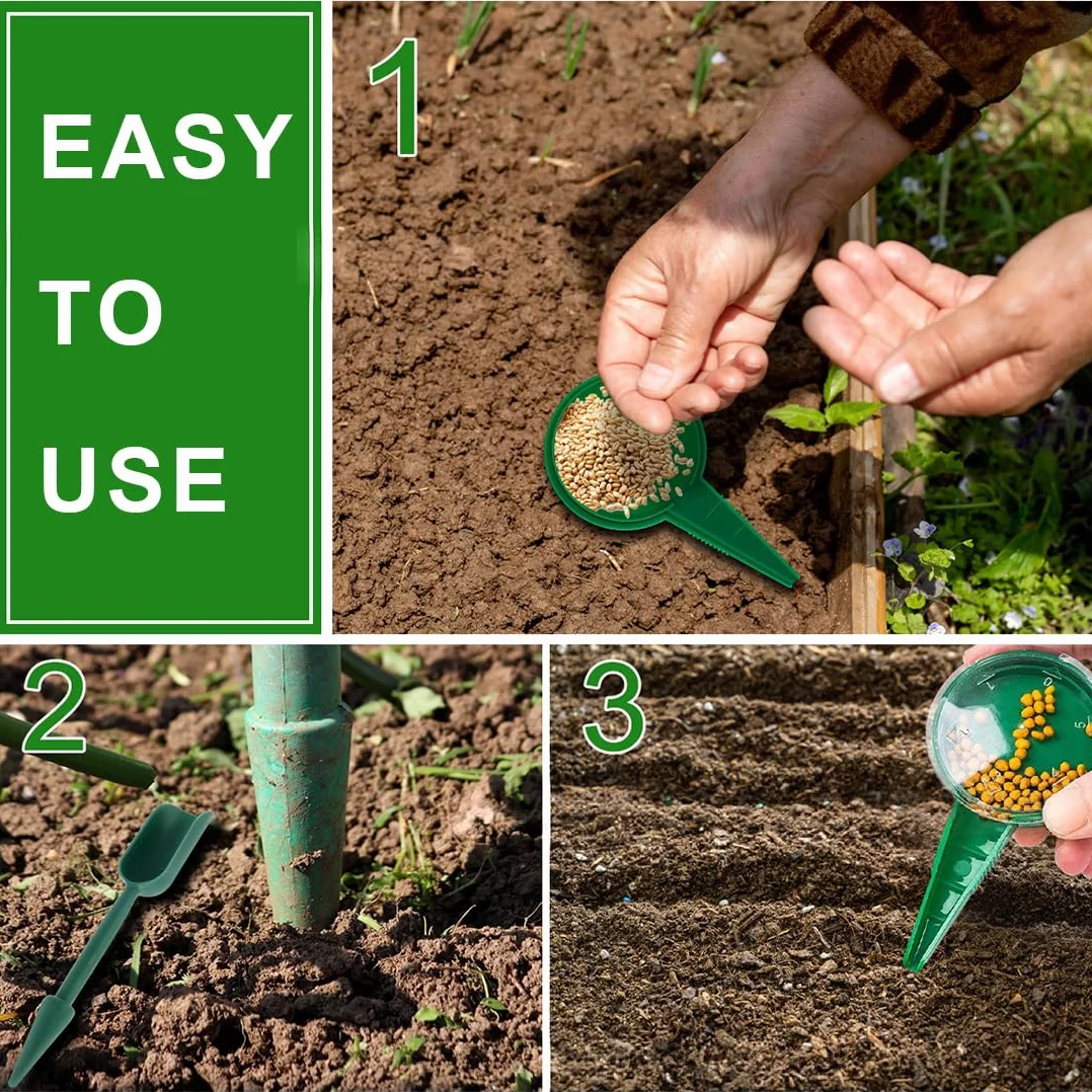 Semoir à Graines, 3 Pièces, Distributeur de, Planteur de, Semoir de Plantes, Semoir Planteur Jardin, Semoirs Épandeur, Épandeur de, Semoir à de Precision, Outils de Jardin