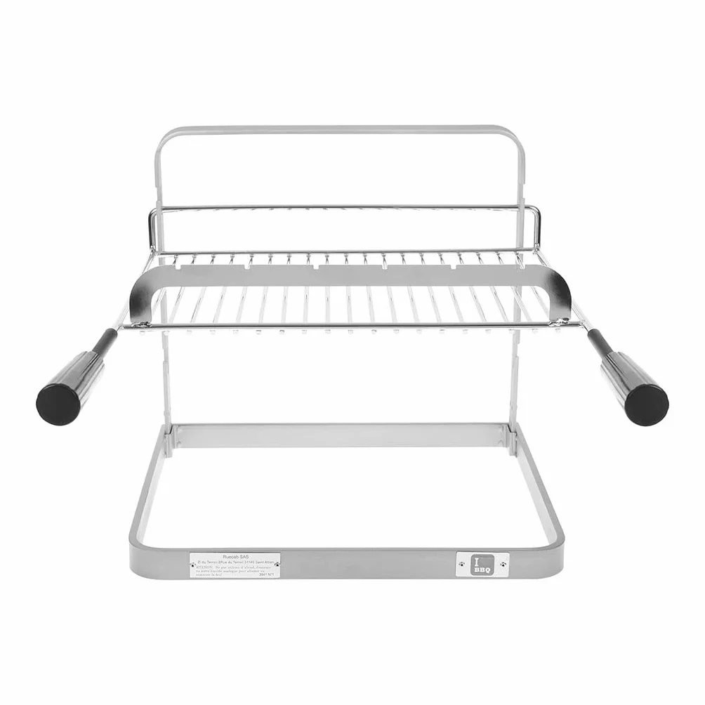 I LOVE BBQ - 3941 - Grilloir Barbecue et Cheminée 40x60 cm – Support avec Grille de Cuisson Réglable – Acier – 6 à 8 Couverts – Accessoire BBQ & Grillades Extérieures