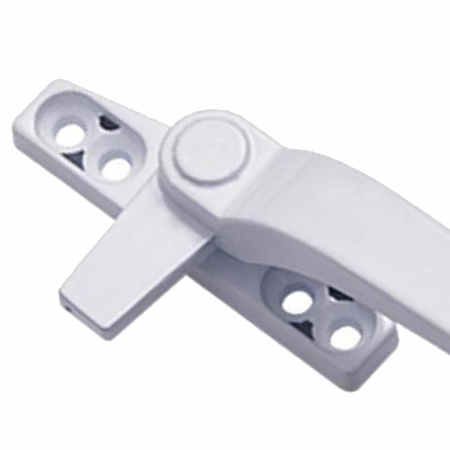 Poignée de fenêtre universelle en alliage d'aluminium avec serrures pour double vitrage, porte à bascule, sécurité - Barre droite blanche