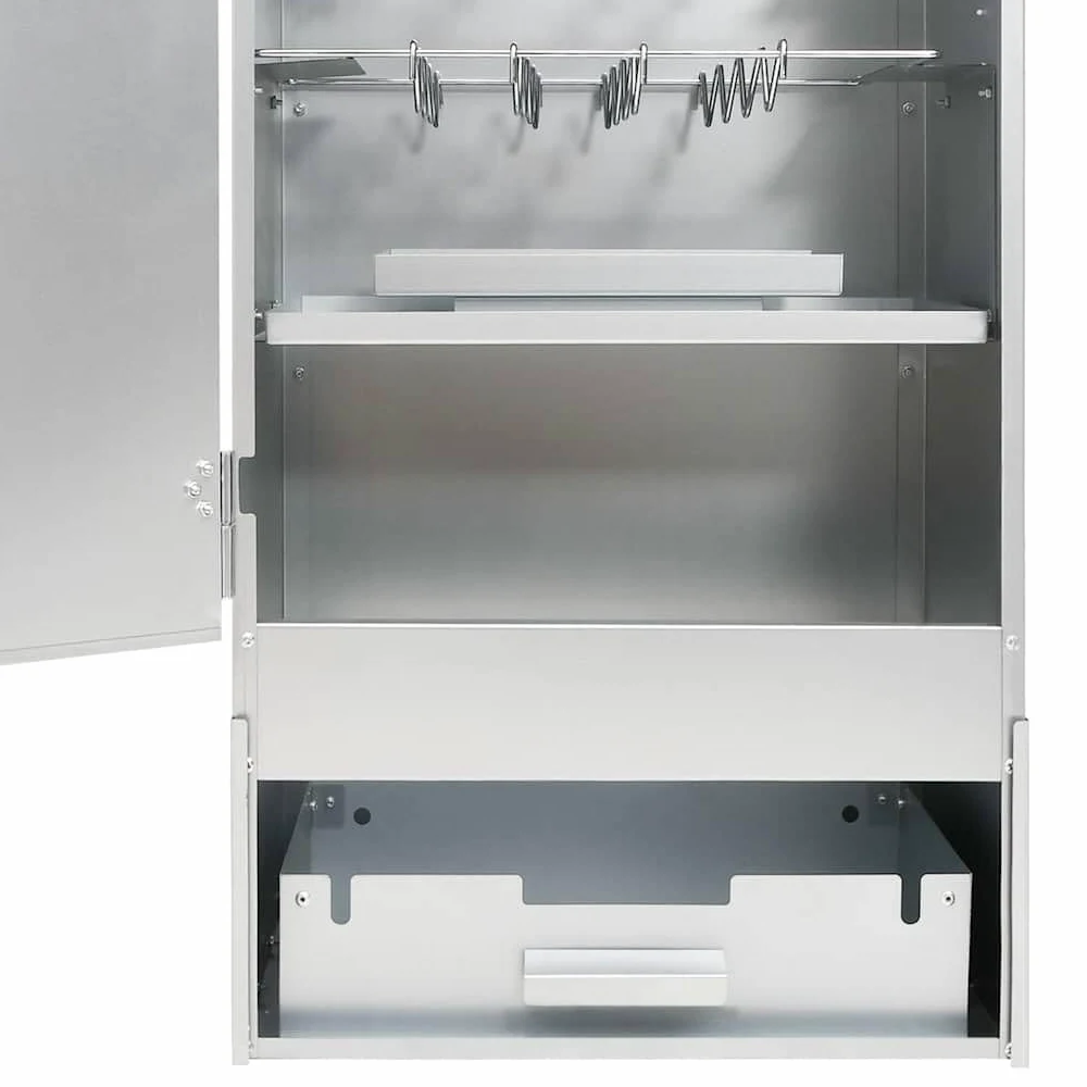 vidaXL Fumoir pour four à barbecue avec copeaux de bois 44,5x29x110 cm, fumoir, gril extérieur, BBQ, gril fumoir, fumoir extérieur, barbecue
