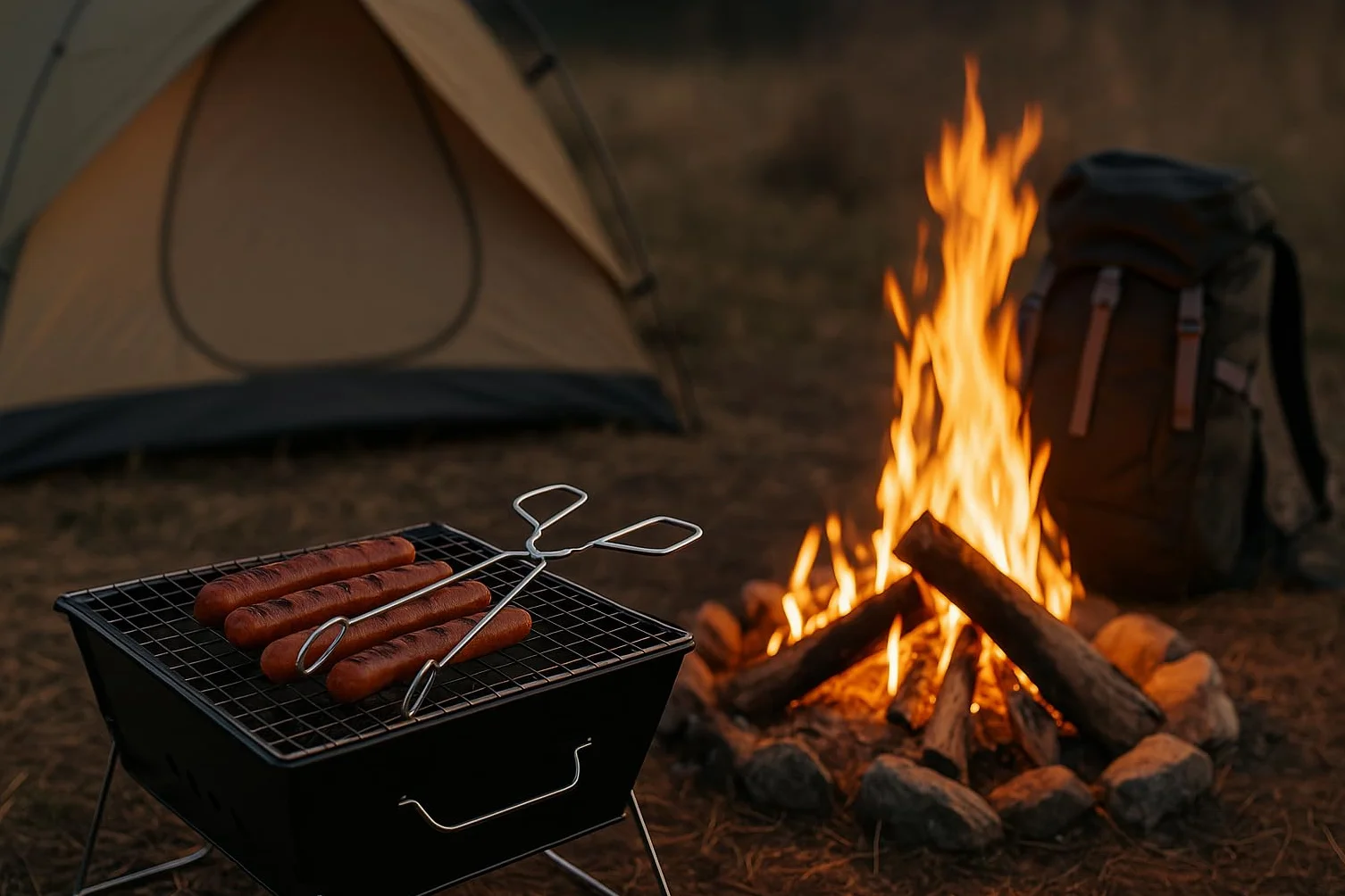 Pince à barbecue en acier inoxydable 31 cm – Pince anti-rouille, résistante à la chaleur, idéale pour barbecue, cuisine et camping – Outil professionnel pour viande, légumes, saucisses et plus