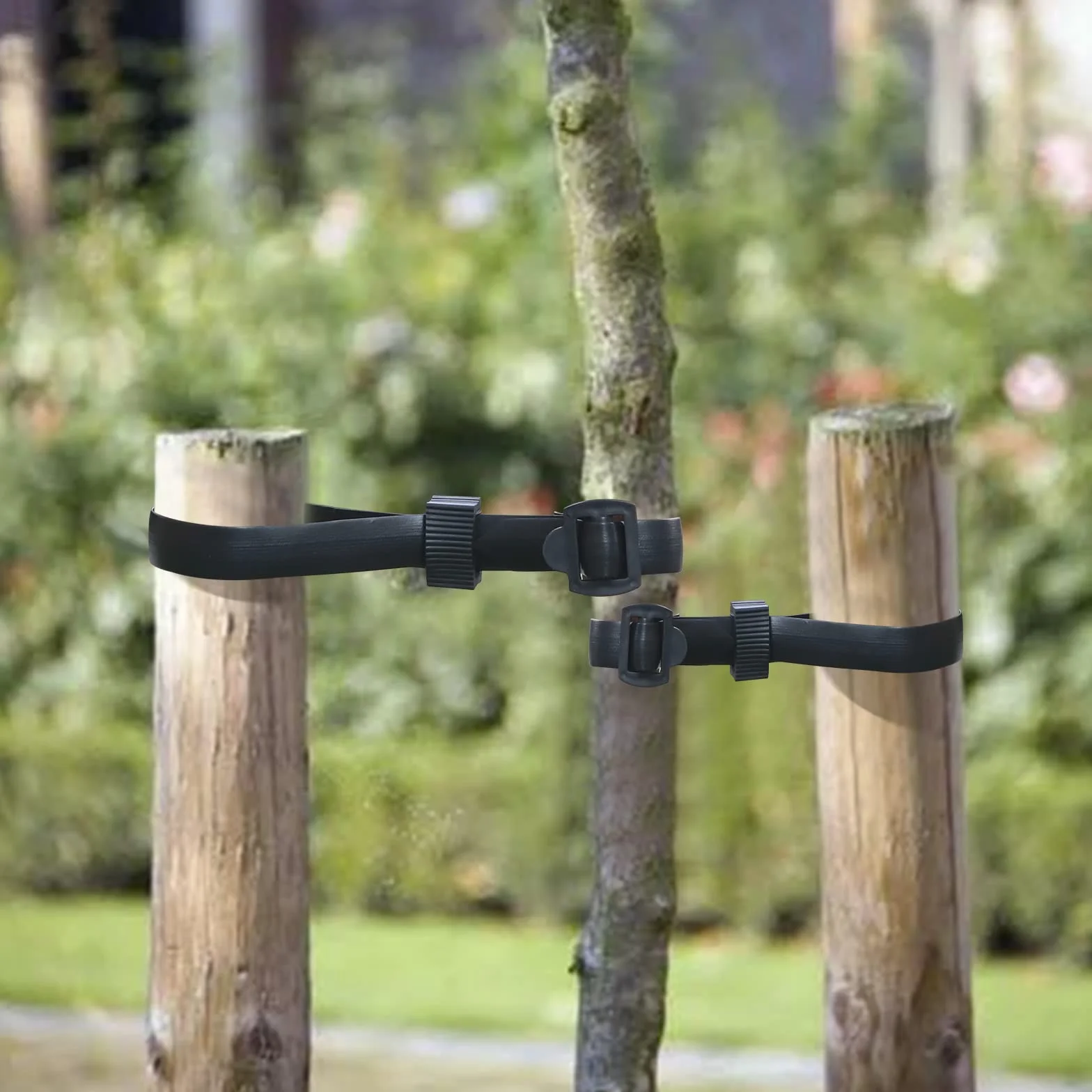 KINGLAKE 4 Pièces 60 cm Attache pour Arbre Fruitier, Attaches Tuteur Arbre Résistantes et Réglables, Lien pour Attacher avec Boucle pour la Prise en Charge Arbustes