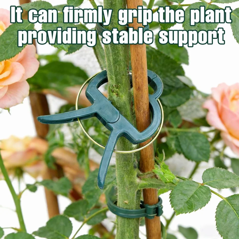 100 Pieces Clips Tomate Clips pour Plantes, Attache Tomates Clips Réutilisable, Attache Tomate, Attache Plante, Attaches de Plantes pour Tomates, Concombres, Roses