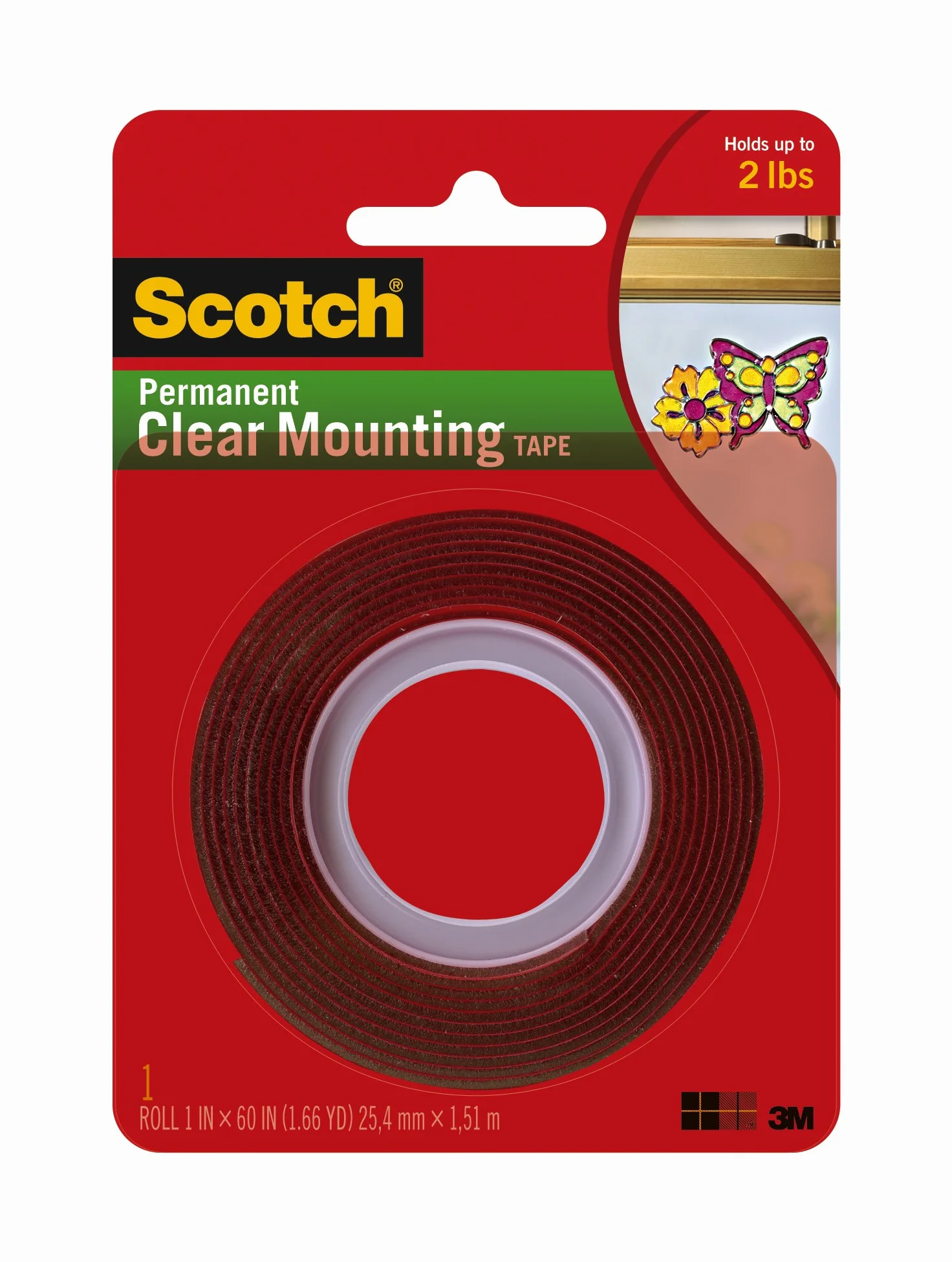 3M Scotch Heavy Duty Mounting Tape Clear 4010