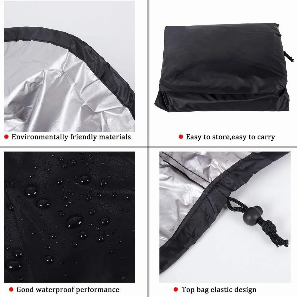 Housse de Protection pour Fauteuil Suspendu Oeufs Chaise Jardin, 210D Oxford Couverture en Imperméable Protection UV Coupe-Vent et Étanche à la Pluie,115 * 190CM, Noir (1pcs)