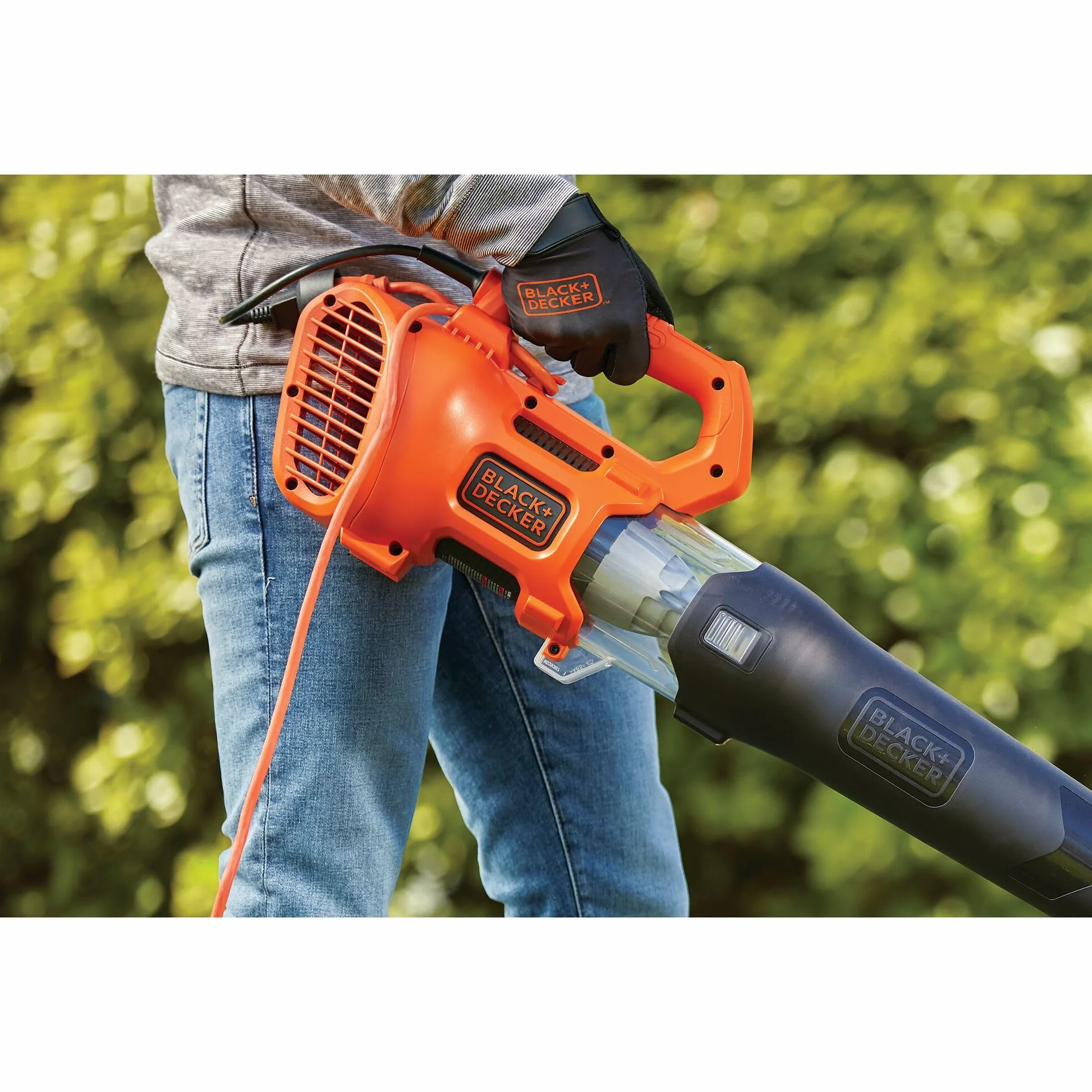 BLACK+DECKER Souffleur axial filaire 1850W 2 vitesses racloir intégré 12,75 m³/min 190 km/h BEBL185-QS
