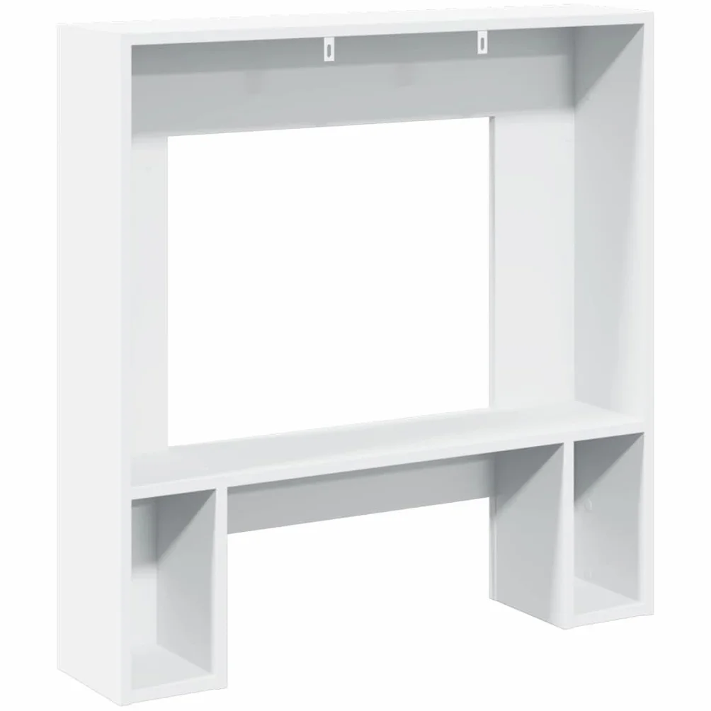 VidaXL Cadre de cheminée Blanc 81x18x82 cm Bois d'ingénierie