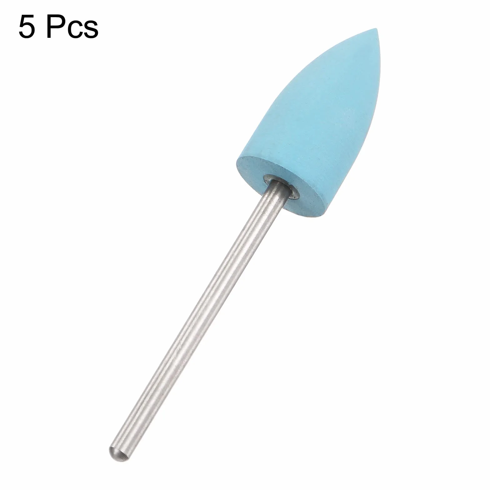 Sourcing Map 5Pcs Silicone Roue de Polissage 600 Grains 10mm Conique Tête pour Outil Rotatif