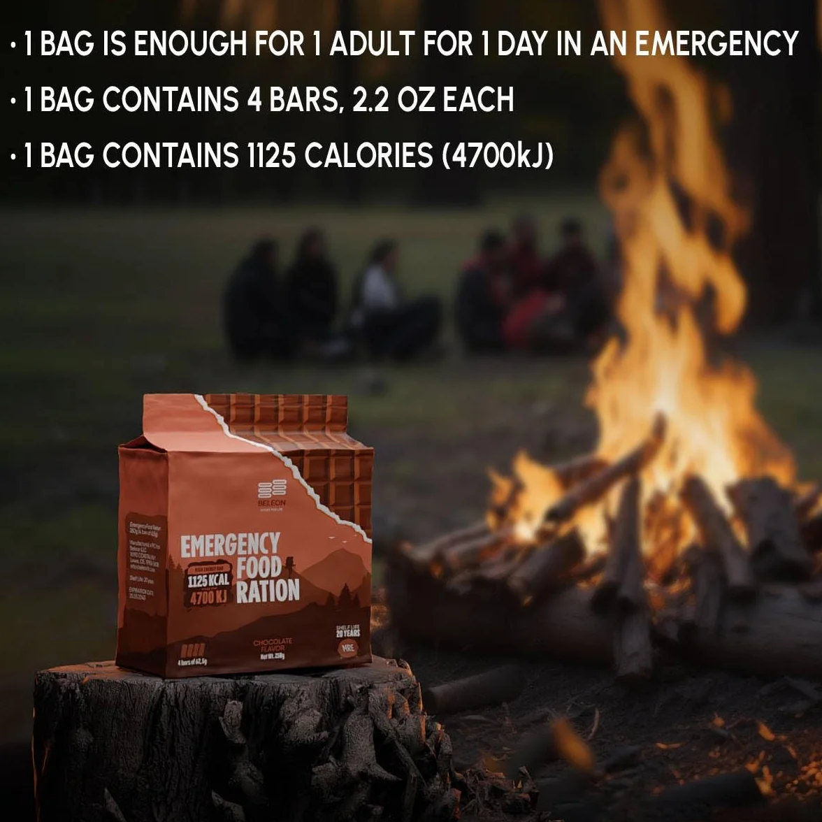 Alimentation d'urgence chocolat 20 ans conservation 7 jours