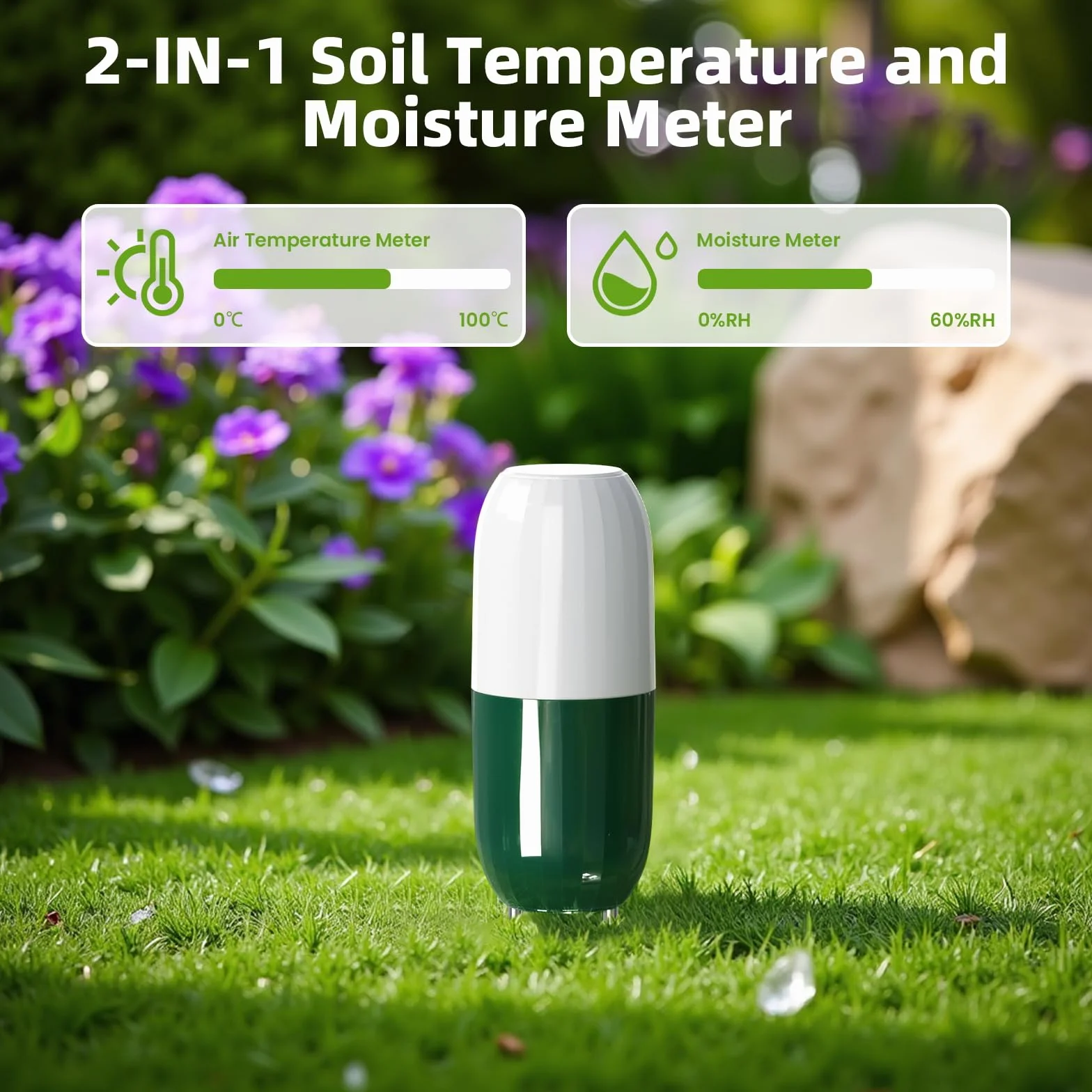 Humidimètre pour plantes Xtsuen, capteur d'humidité du sol sans fil Wi-Fi 2 en 1