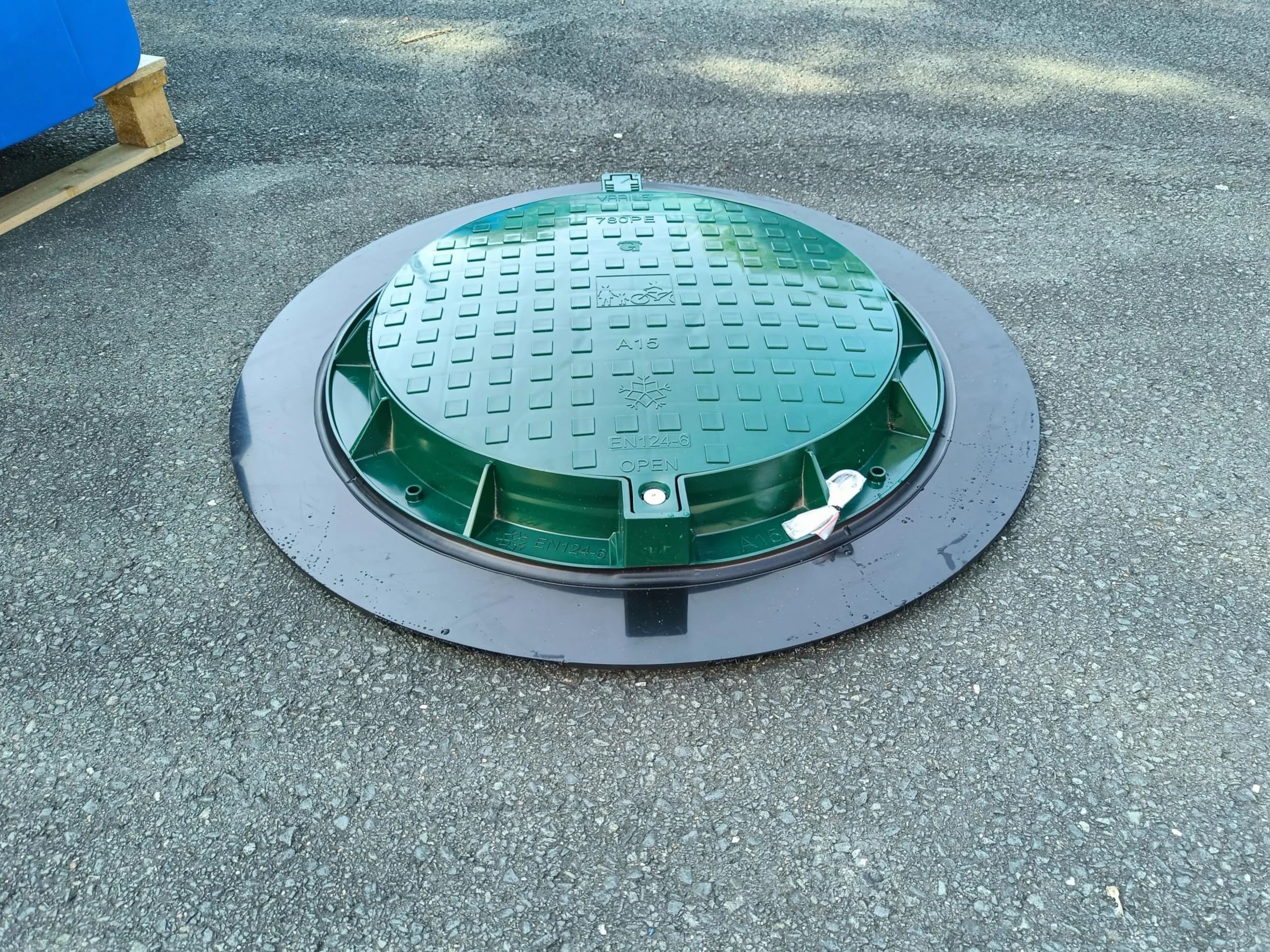 Varile Couvercle de réservoir XXL 1200 mm en Plastique I Couvercle Universel I Couvercle de citerne (Vert)
