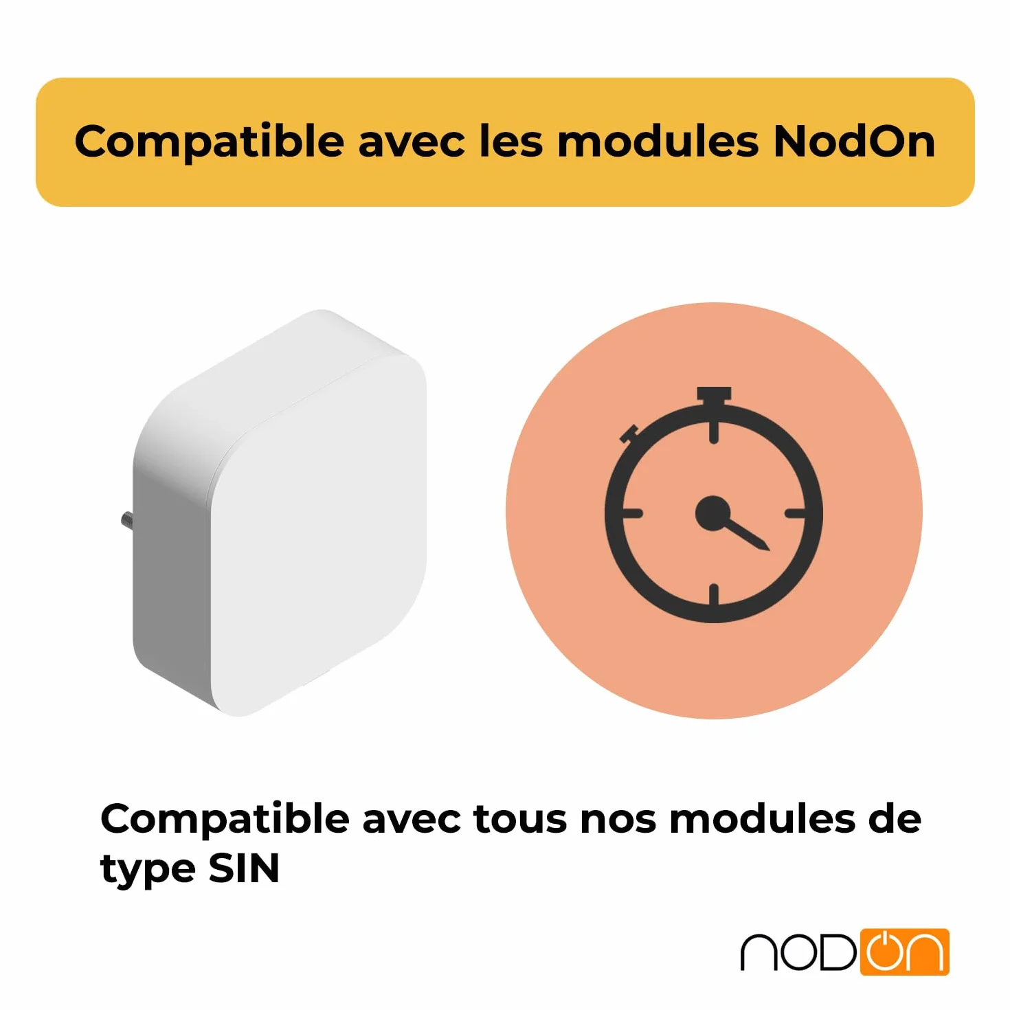 NodOn Boîtier de pose en saillie IP44 pour modules Zigbee EnOcean accessoire montage rapide