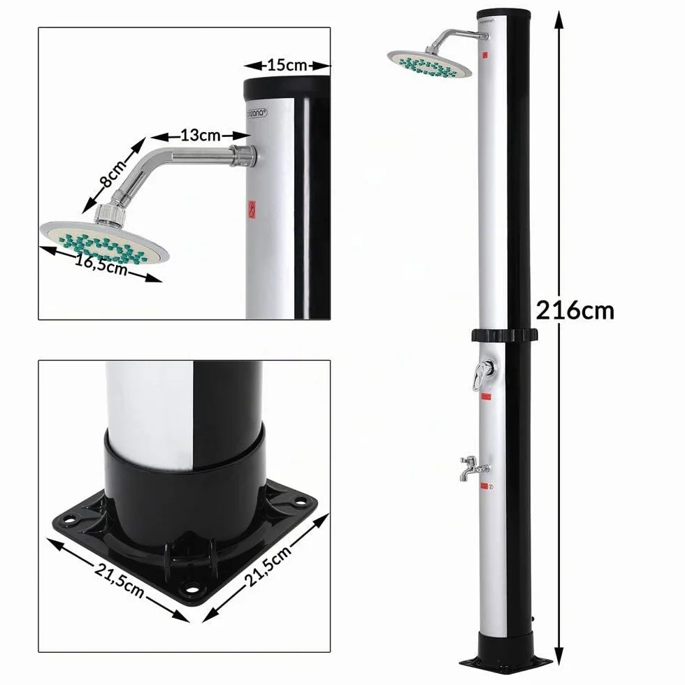 Monzana Douche de Jardin Solaire 35 L Douche Camping Piscine Plage