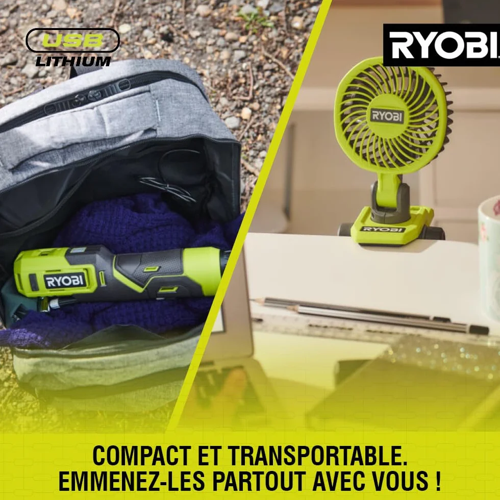 RYOBI RB4L30 Batterie 4V 3,0Ah USB Lithium Haute Capacité Fonction Powerbank USB-C