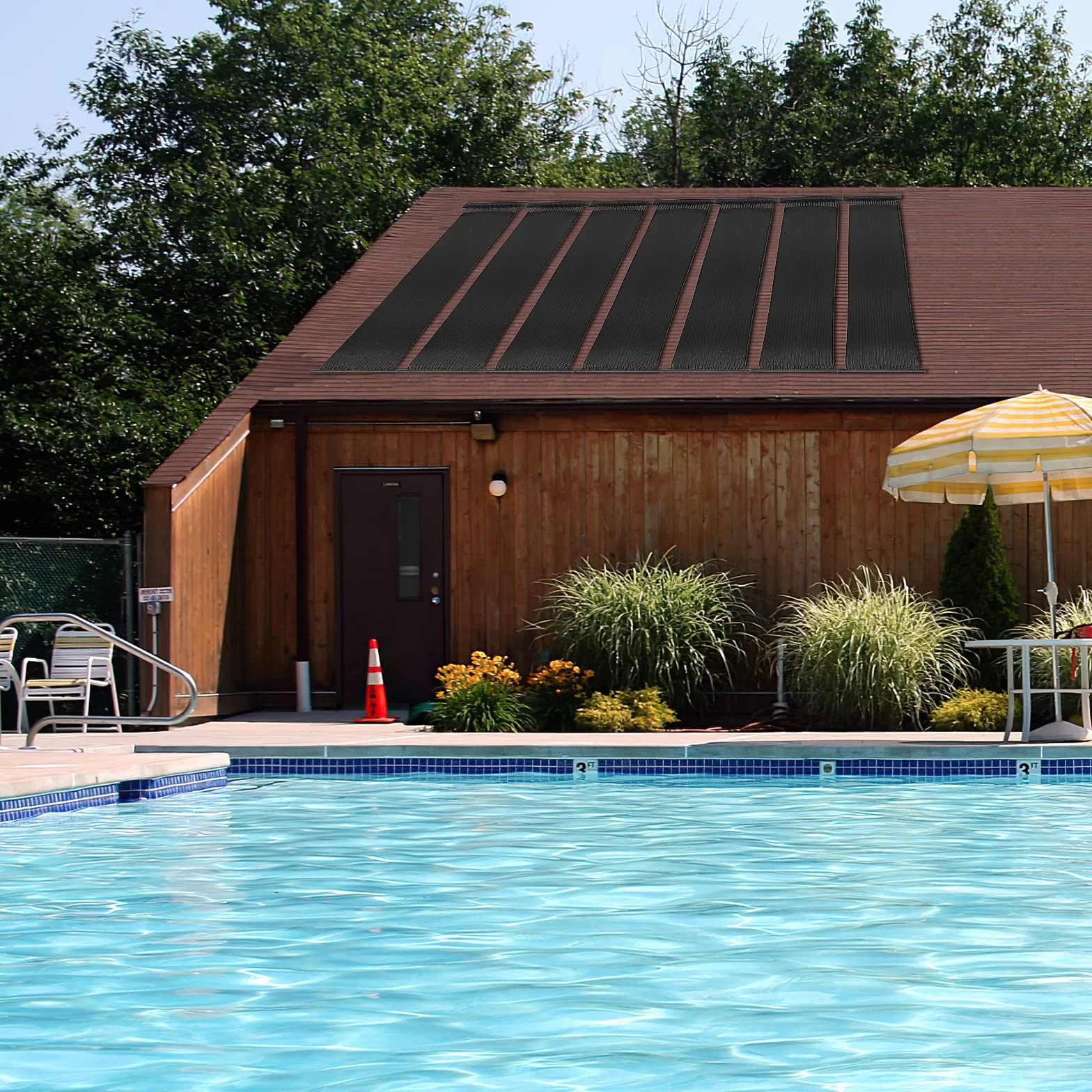 COSTWAY Chauffage Solaire pour Piscines 2 Panneaux 300x75 cm