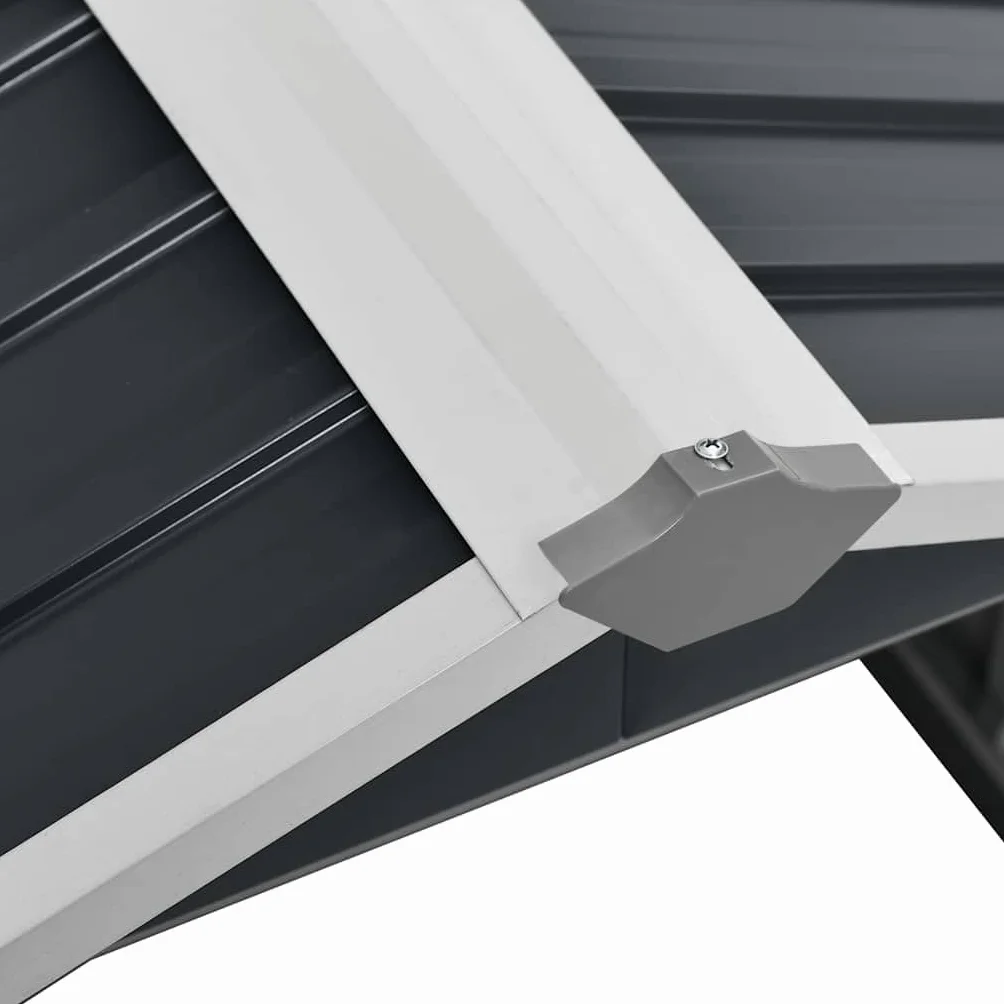 vidaXL Abri pour Tondeuse Robot de Jardin, Acier Galvanisé, Anthracite, 92x97x63 cm, Rangement Extérieur, Maison de Protection pour Robot, pour Pelouse, Abri de Terrasse Résistant aux Intempéries