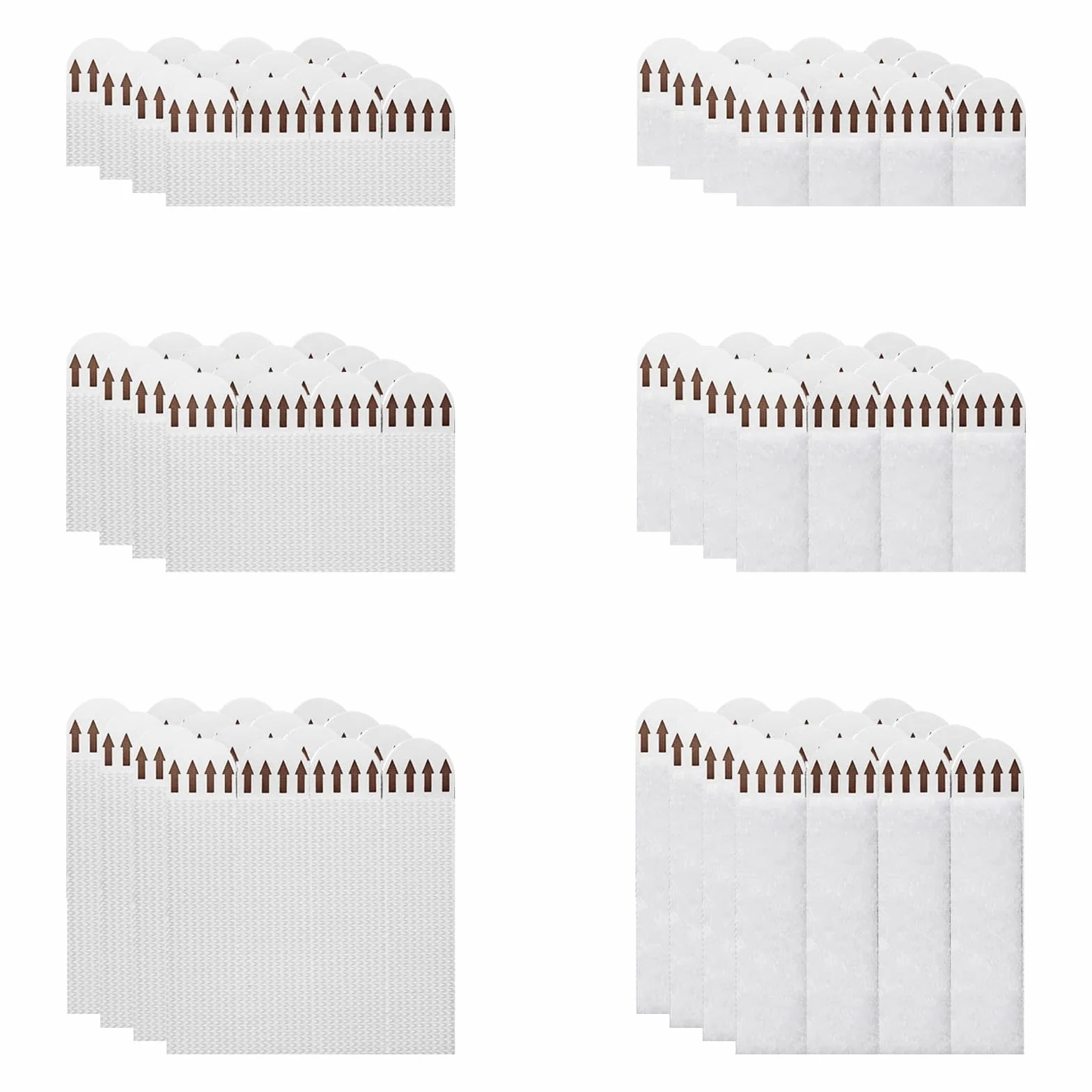 Languettes Accroche Tableau Sans Percer 36 Paires Résistantes à L'eau Blanc 16x29mm 16x46mm 16x70mm