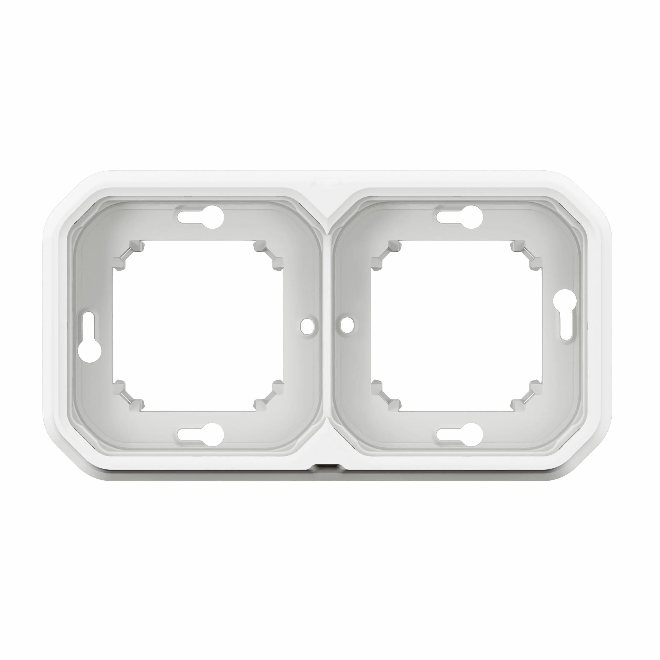 Legrand Plexo Plaque d'Encastrement 2 Postes Blanc Horizontal Vertical