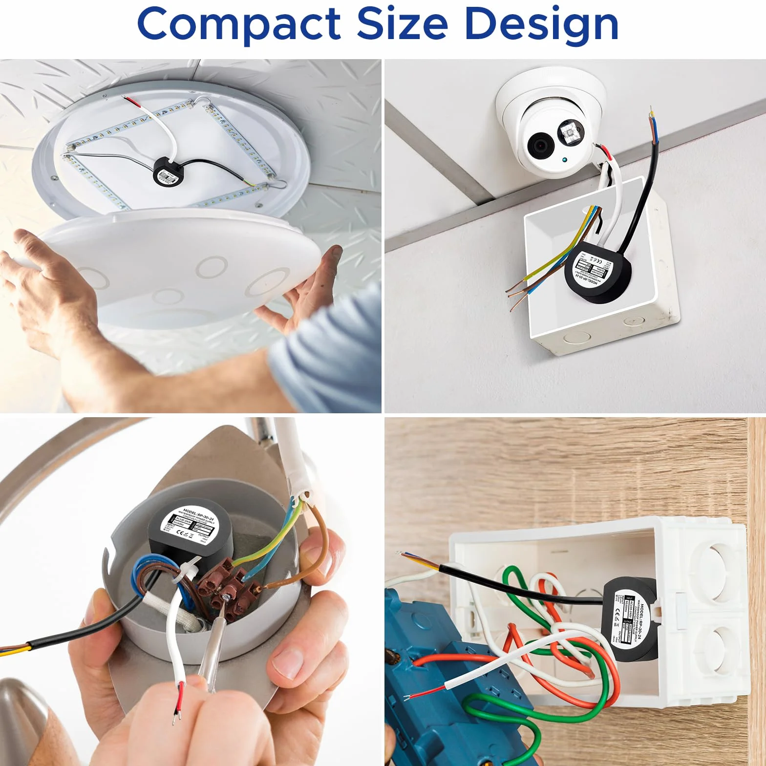 Transformateur LED 24V IP67 étanche 30W 1.25A Driver 220V à 24V