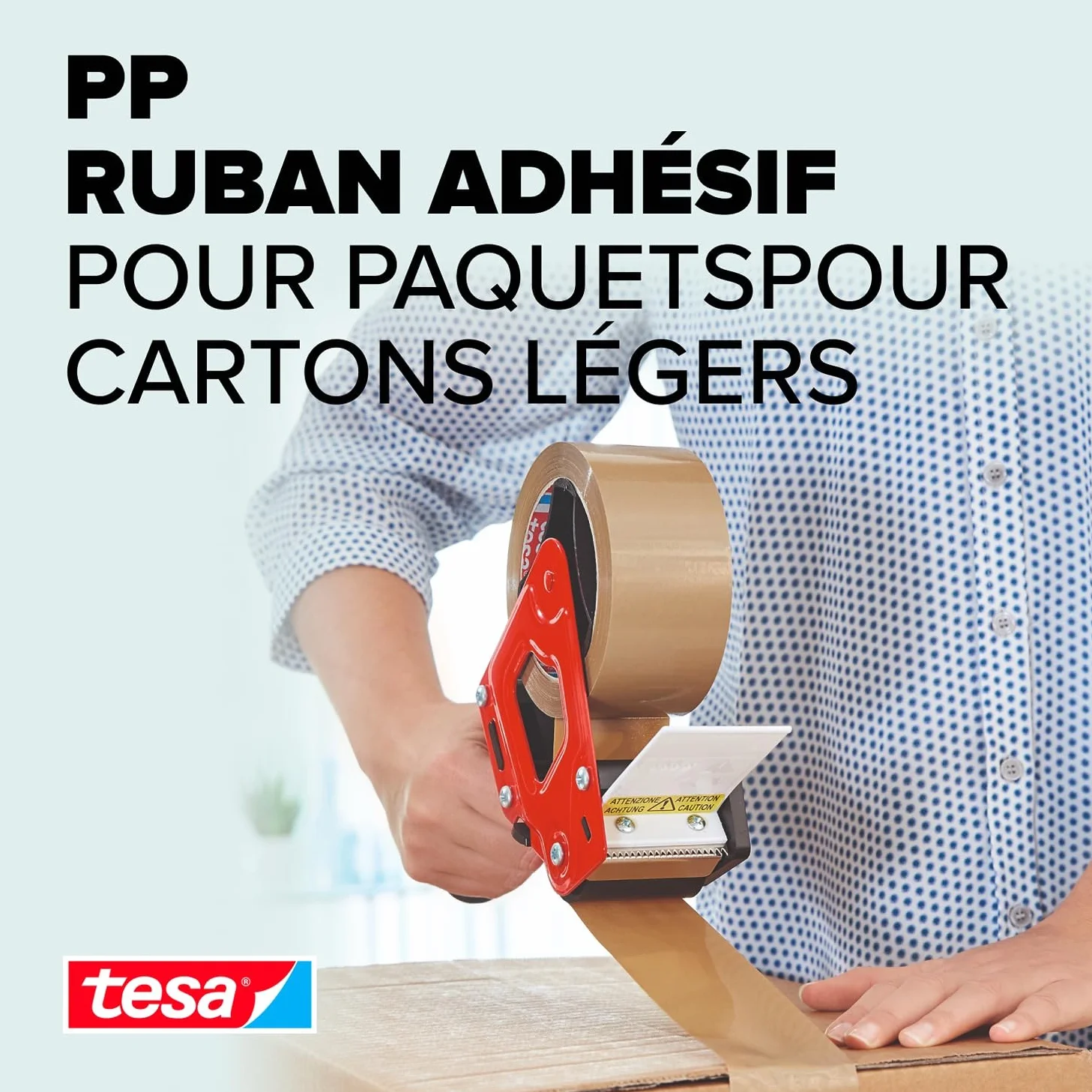 Ruban Adhésif tesapack 64014 Marron 6 Rouleaux 66 m