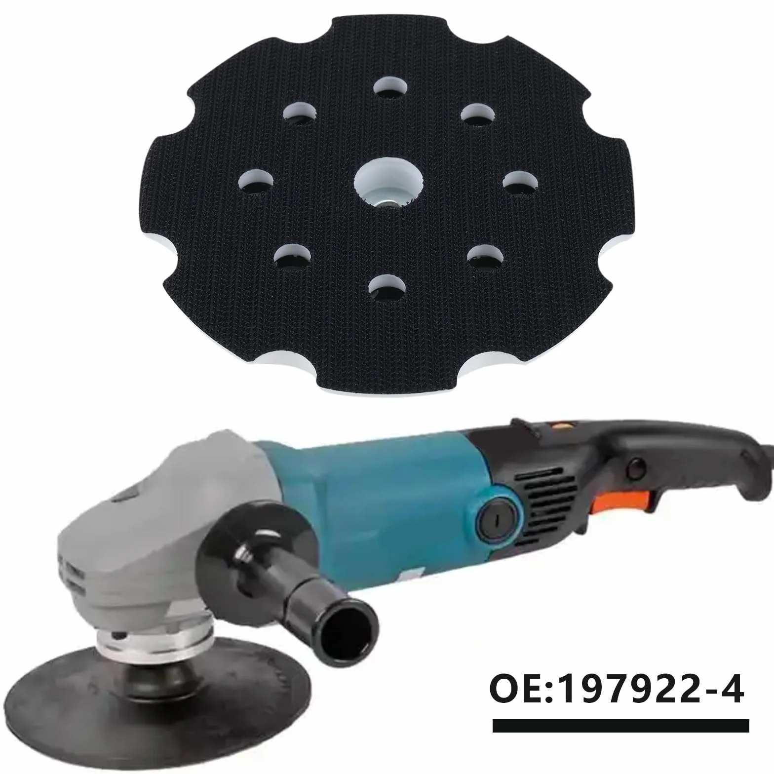 Makita Tampon de Support 5 Pouces 125 mm Pièce de Rechange pour Polisseuse Orbitale PO5000C PO6000C DPO500Z DPO600Z