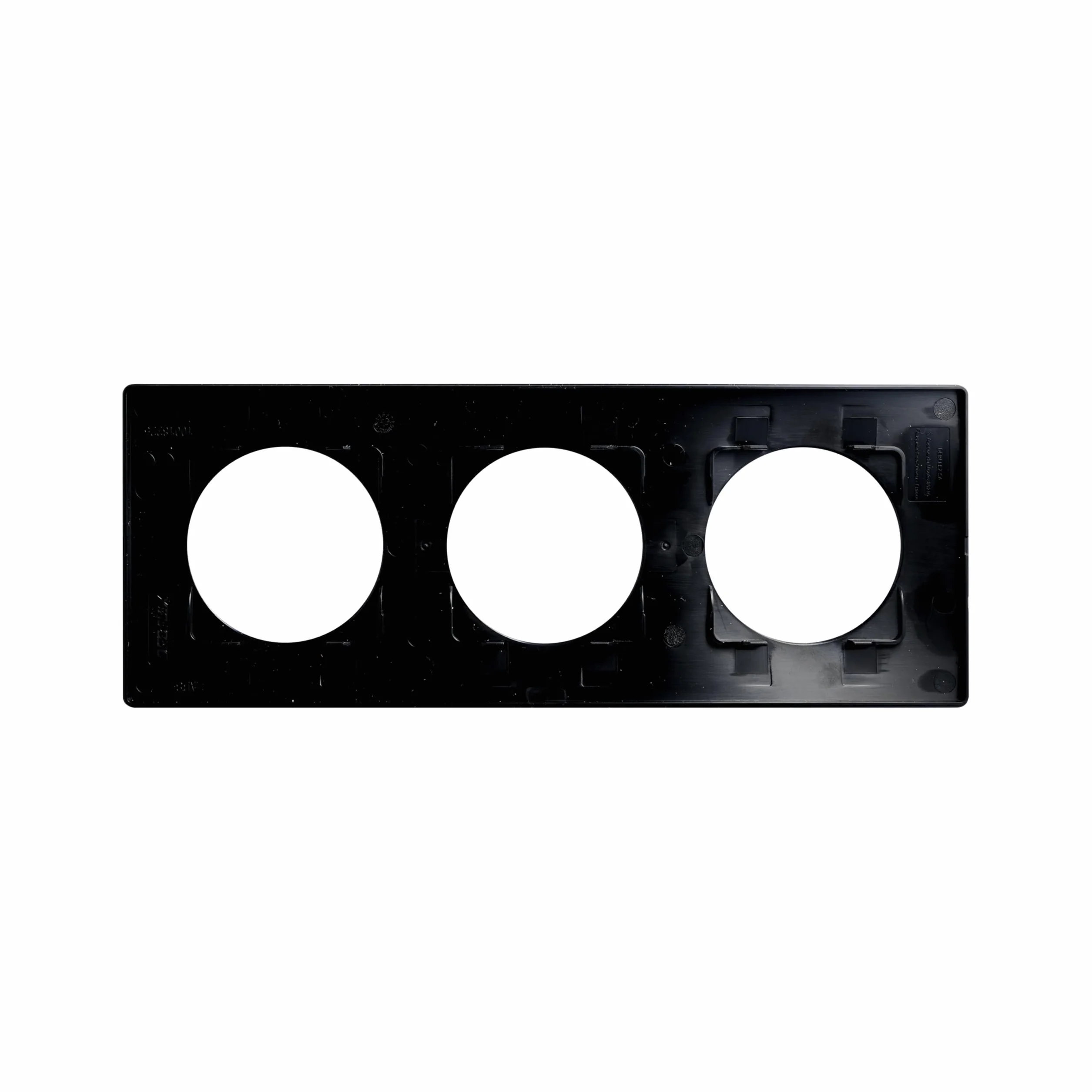DEBFLEX Casual Evo Plaque de Finition 3 Postes ABS Noir Intense 158 x 86 x 10 mm