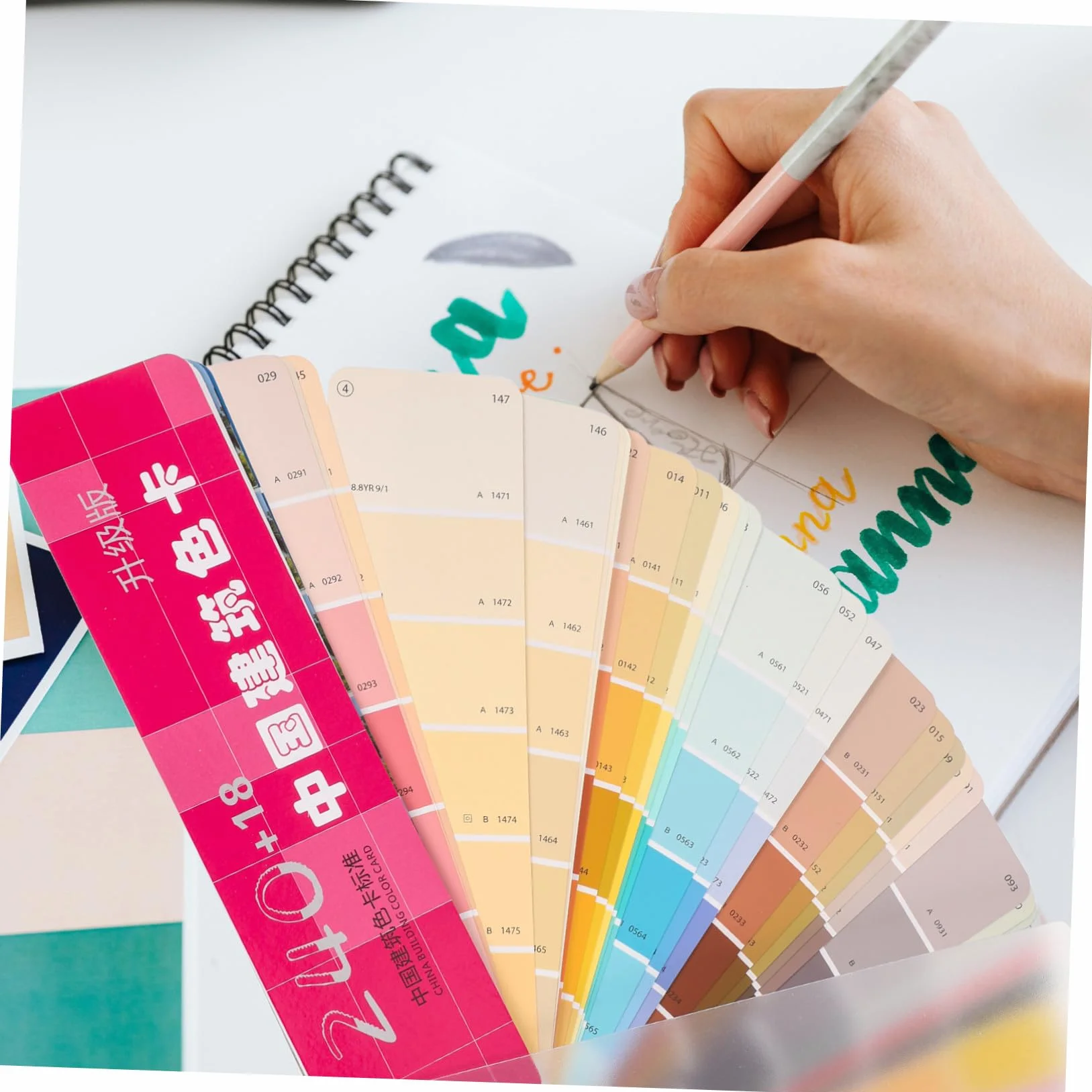 Jeu de Cartes Couleur Peinture 1 Set Papier Plastique Correspondance Couleurs Identification Projets Maison