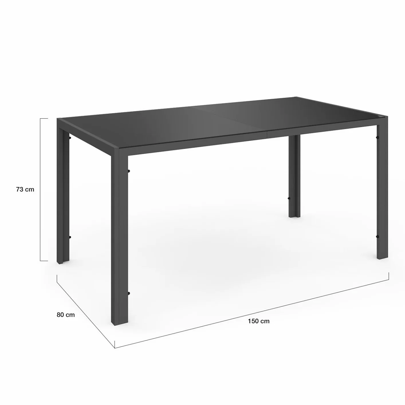 IDMarket - Salon de Jardin Madrid Table 150 CM et 6 chaises empilables Terracotta et Gris