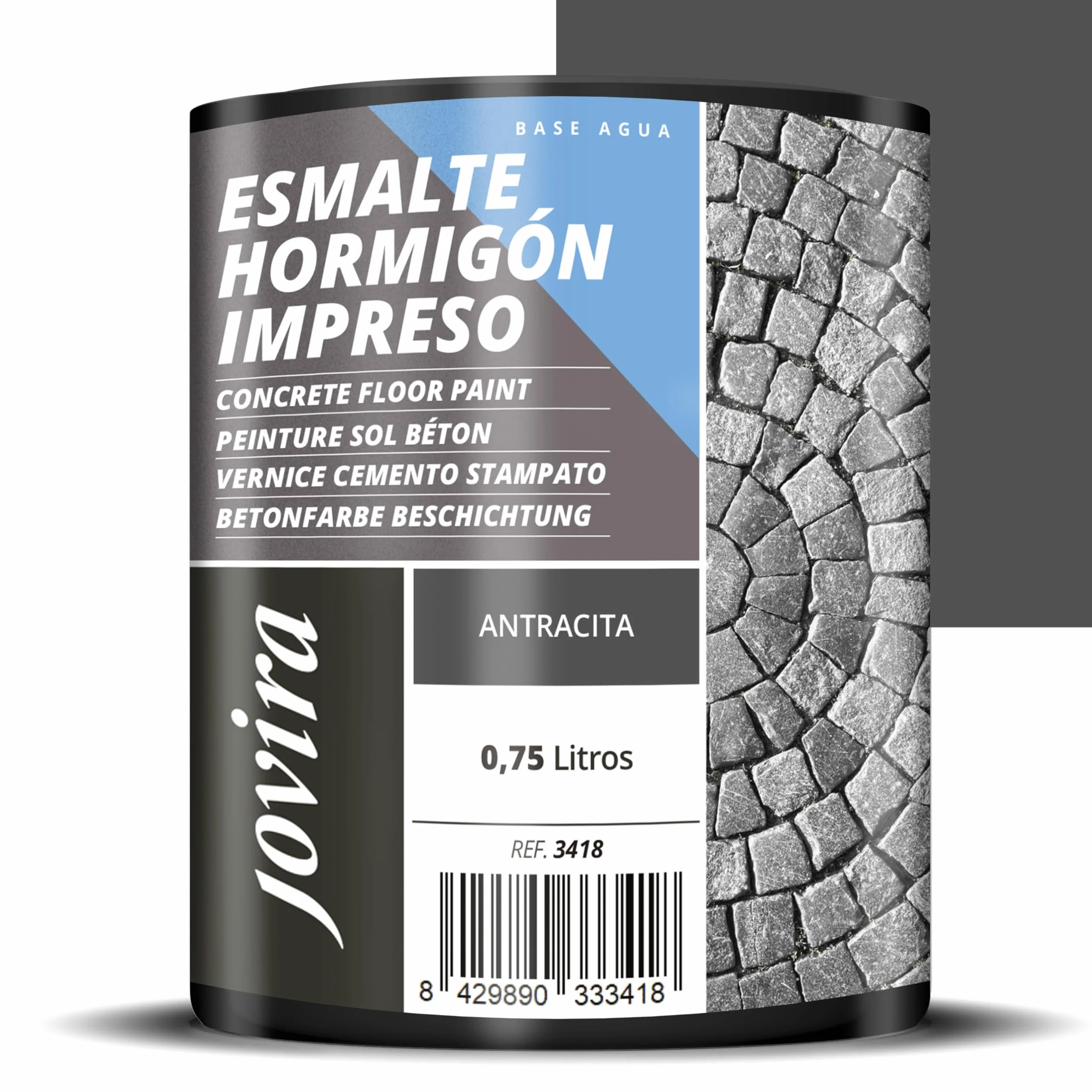 JOVIRA PITURAS Peinture Sol En Béton Résine Rénovation 750 ml Anthracite
