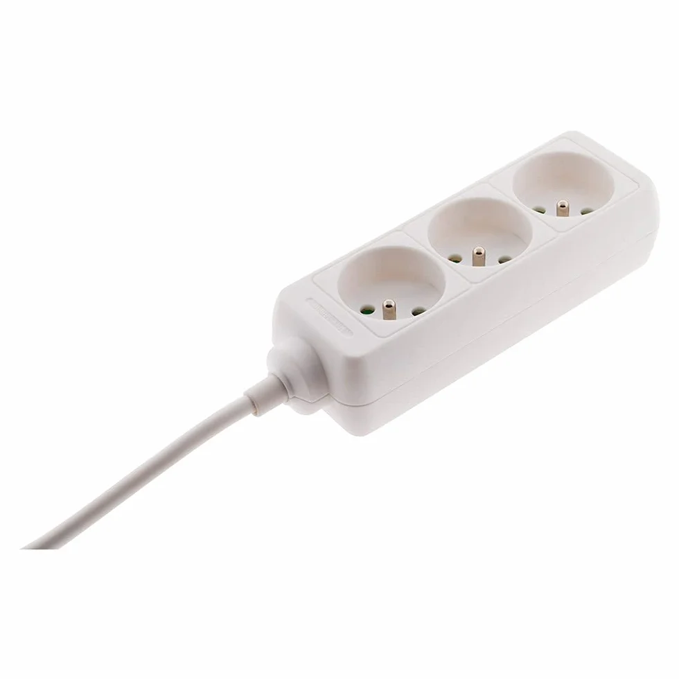 Bloc multiprise 3 prises 2P+T 16A Blanc Zenitech