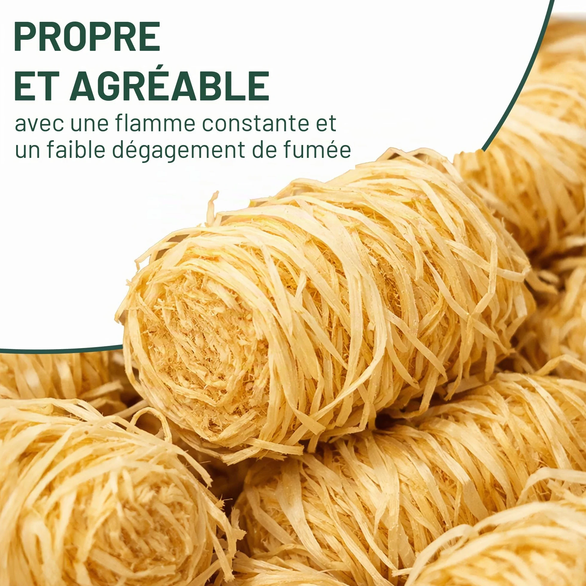 Blumixx Allume-feu en laine de bois 10 kg 1000 pièces écologique bois pur cire certifié FSC