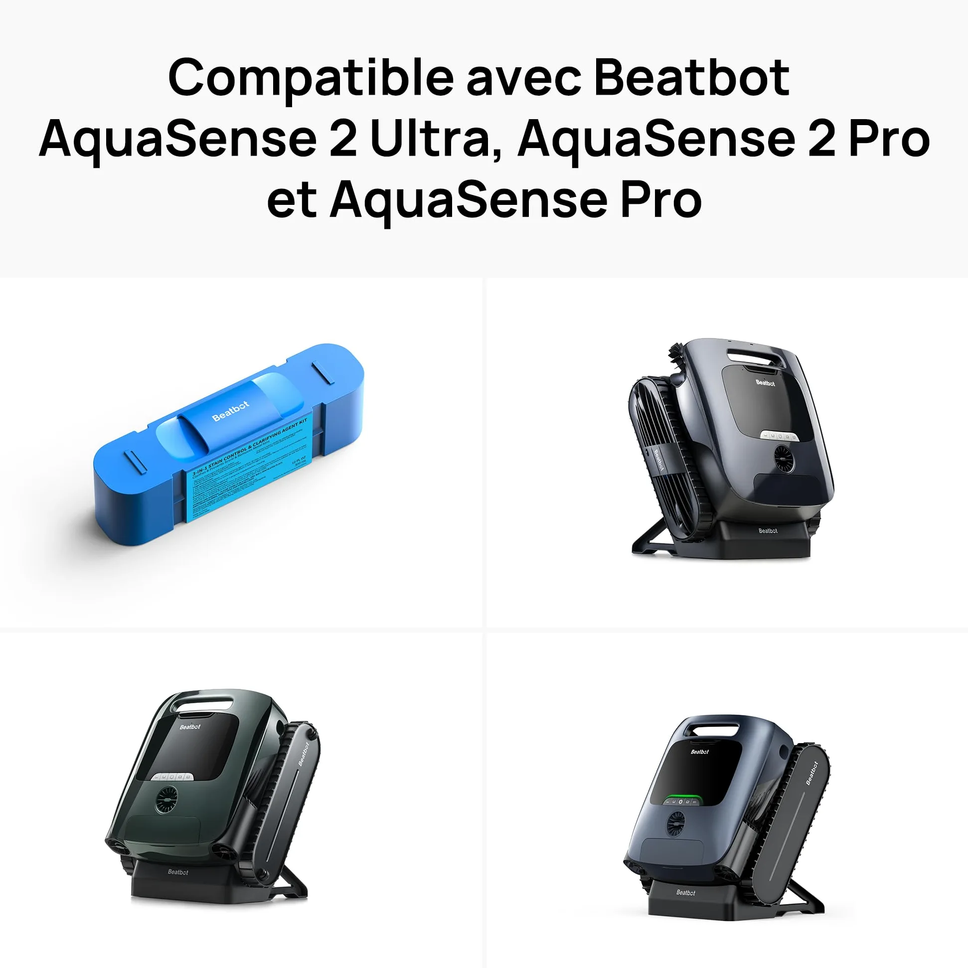 Beatbot Kit Clarifiant 2 Pièces, Compatible avec AquaSense 2 Ultra, AquaSense 2 Pro, AquaSense Pro et iSkim Ultra