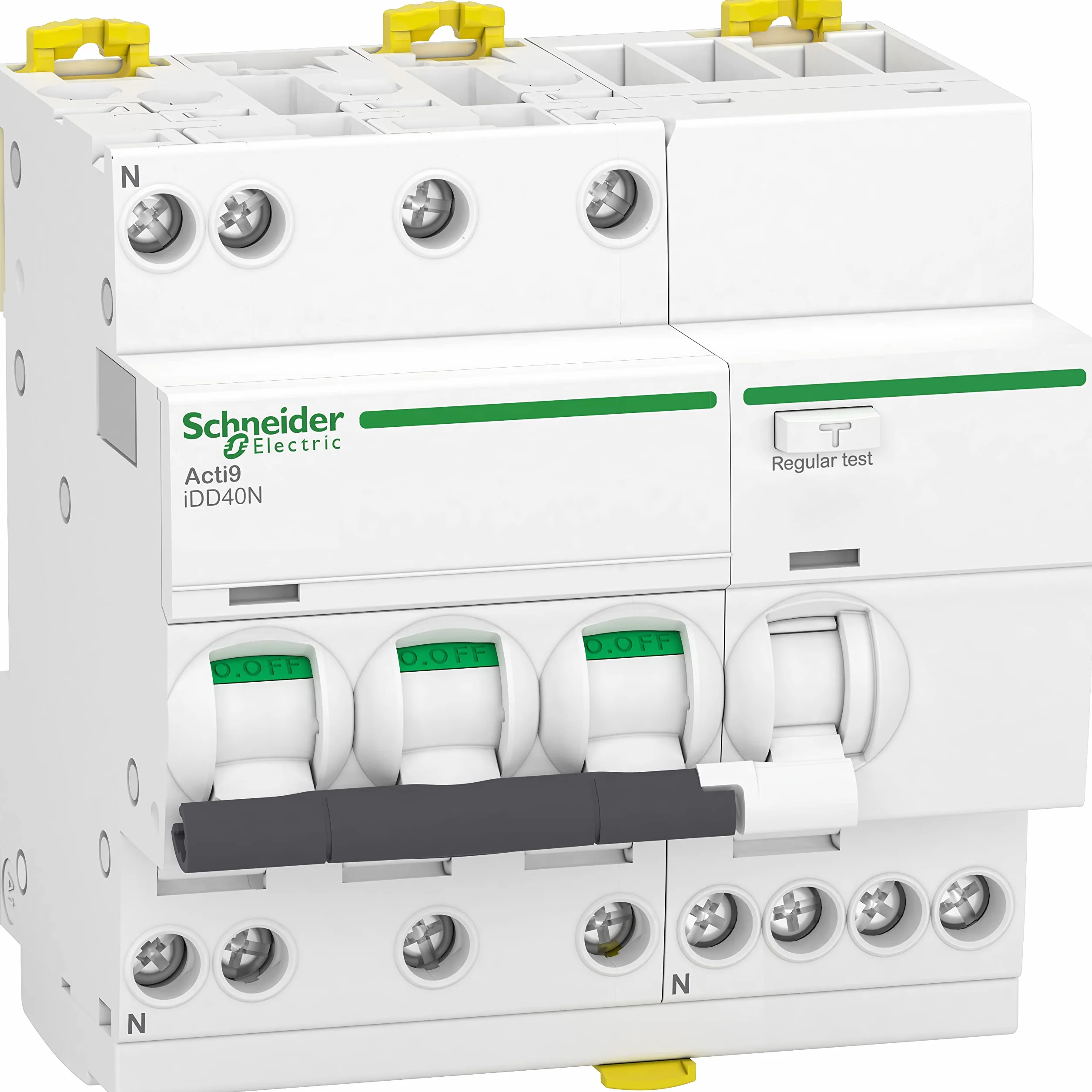 Schneider Electric Acti9 iDD40N disjoncteur différentiel 3P+N C 25A 6000A/10kA 30mA type AC A9DA3725