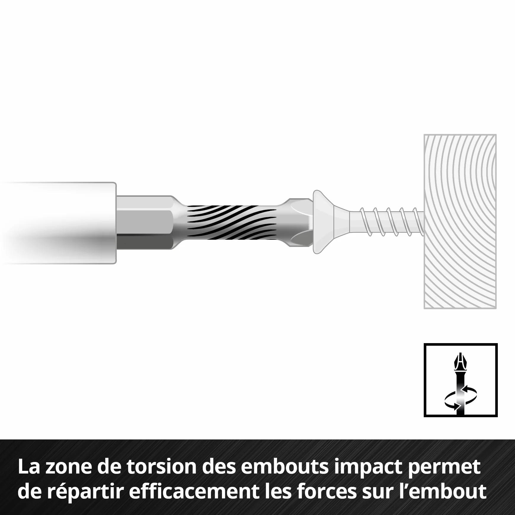 Einhell M-CASE 38 pièces impact-Bit Set 25 mm 50 mm 90 mm douilles 6 pans porte-embout 60 mm boîte rangement