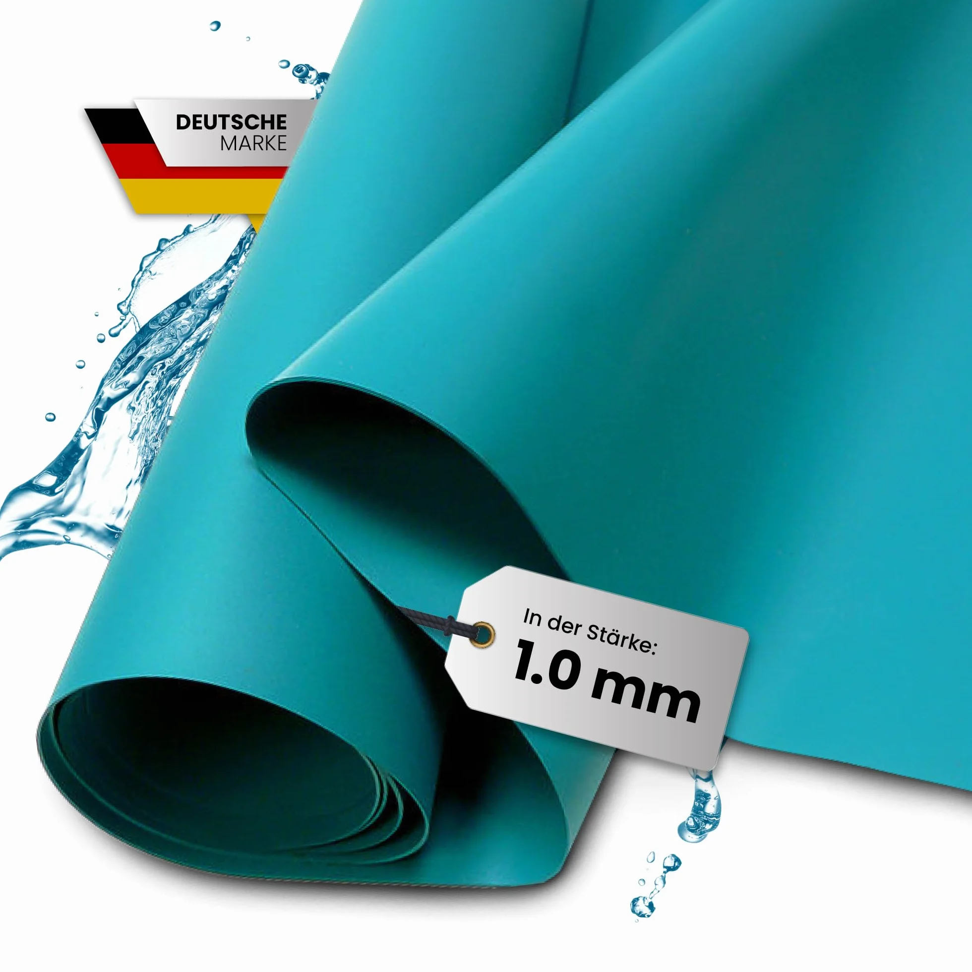 Bâche PVC Bassin 1 mm 4 m x 3 m Bleu Turquoise TeichVision