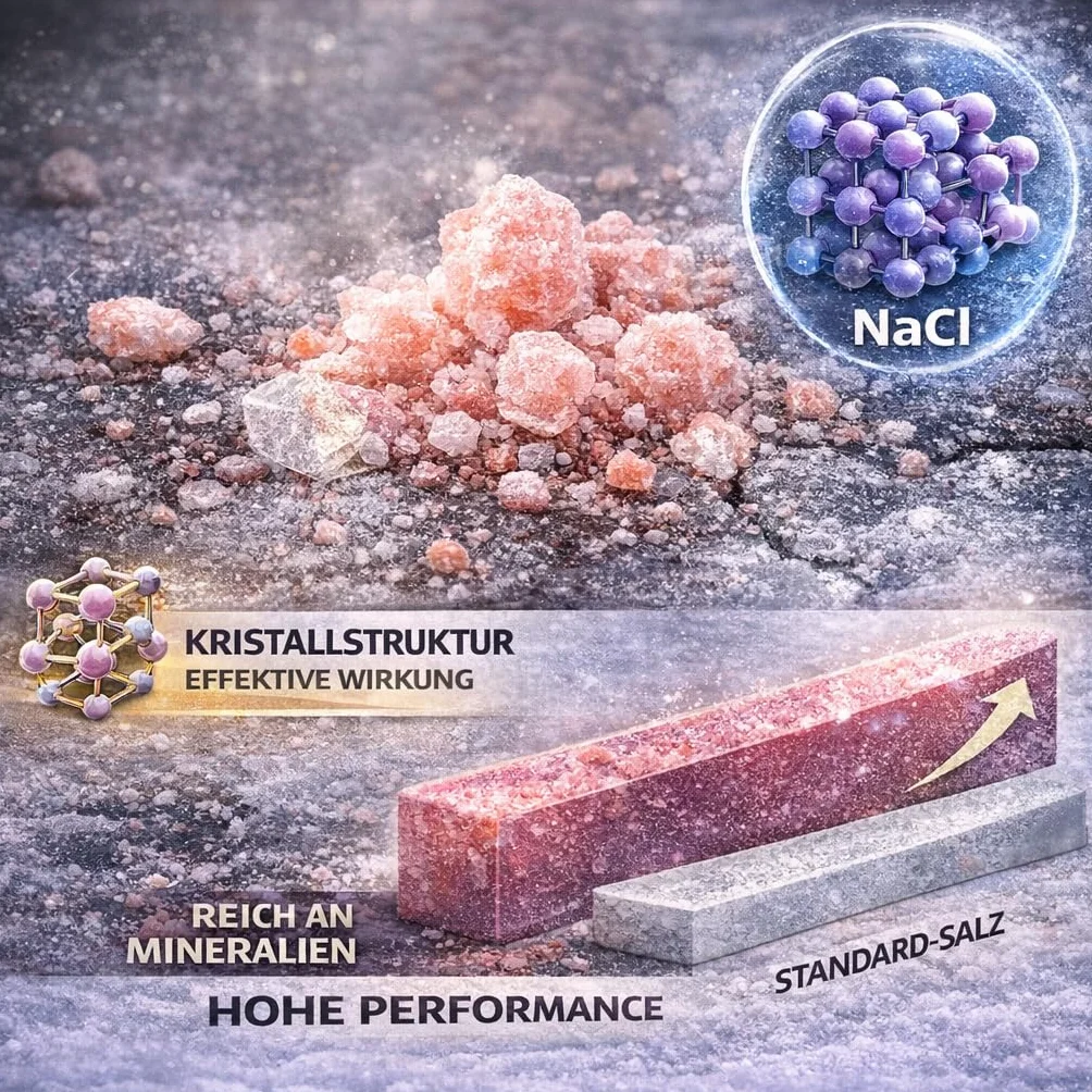 GiDeli Sel de déneigement 10 kg – Sel de dégivrage rose contre glace et neige – Adapté aux animaux – Efficace