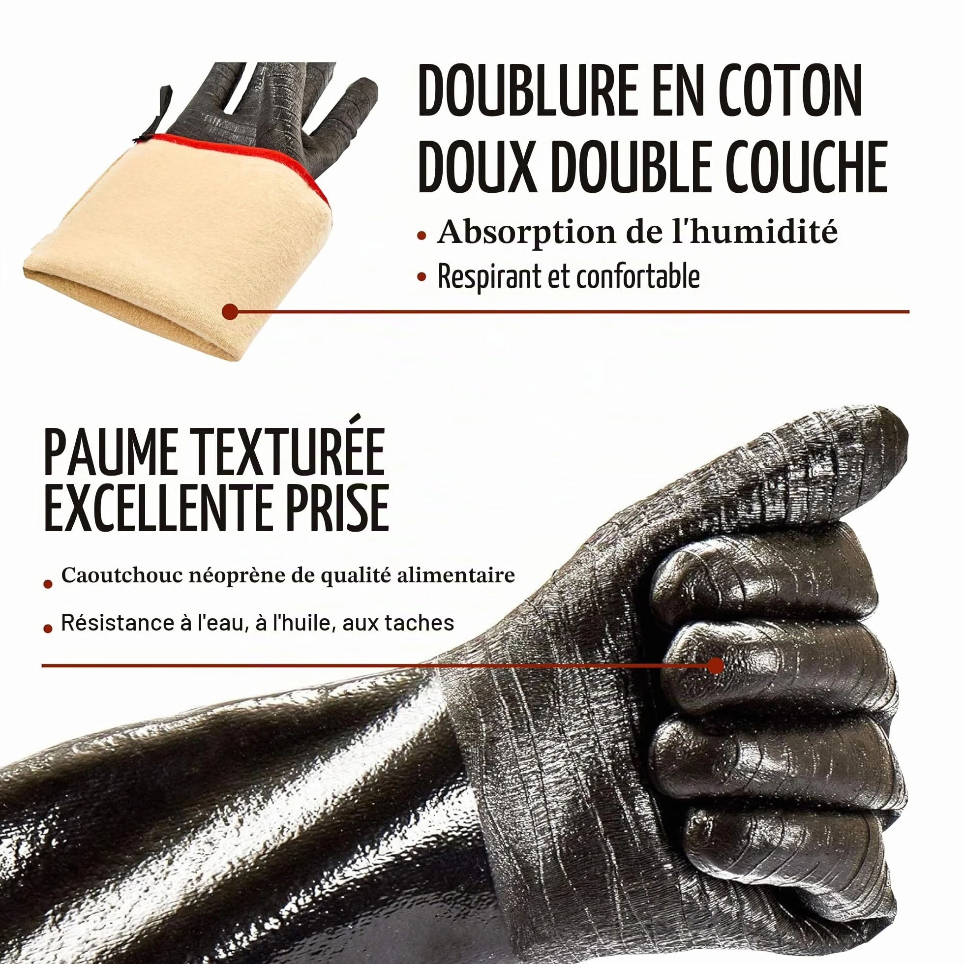 RAPICCA Gants de Barbecue Résistants à la Chaleur 35.6cm XL