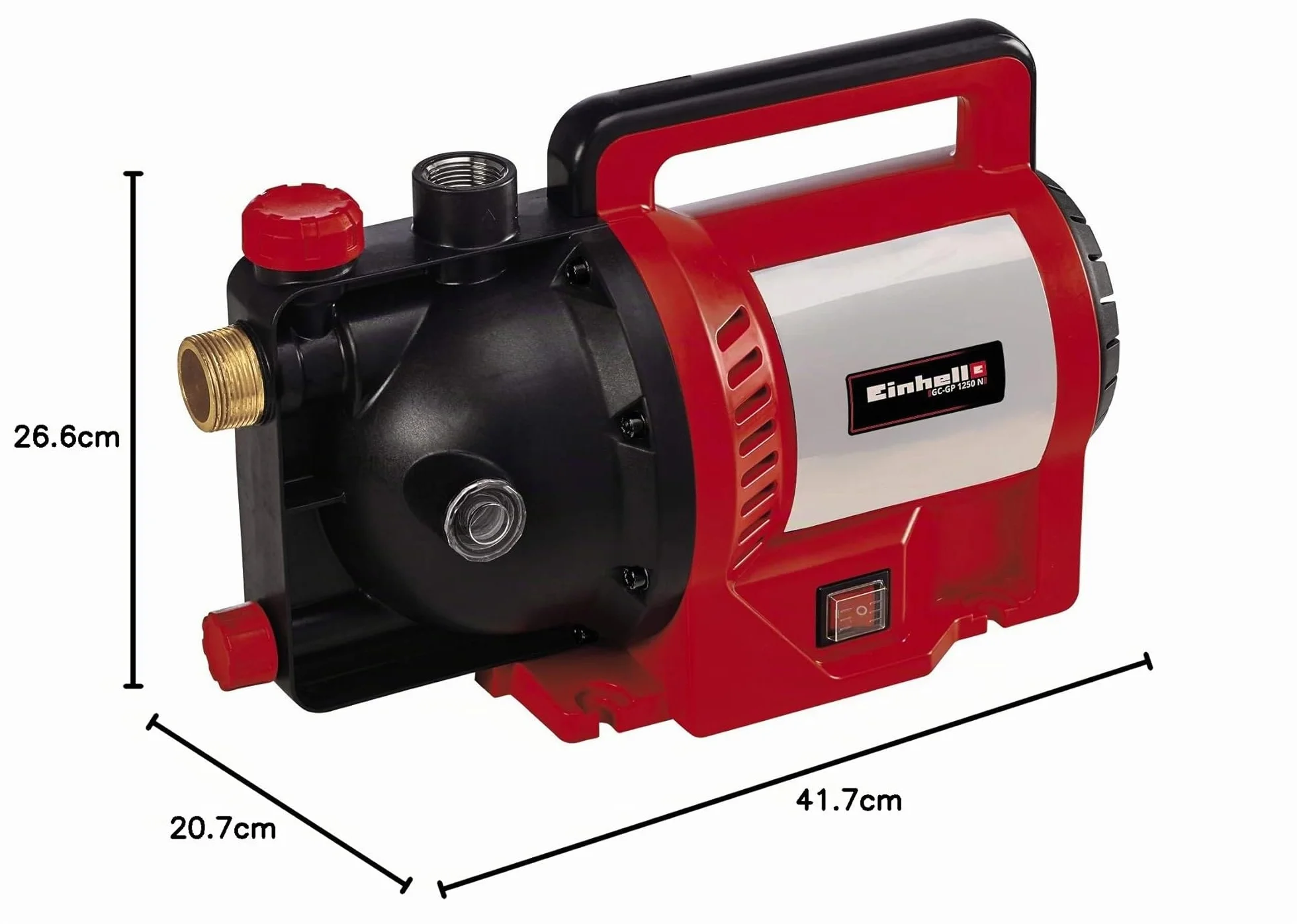 Einhell Pompe d'arrosage GC-GP 1250 N 1250 W indicateur niveau d'eau protection gel