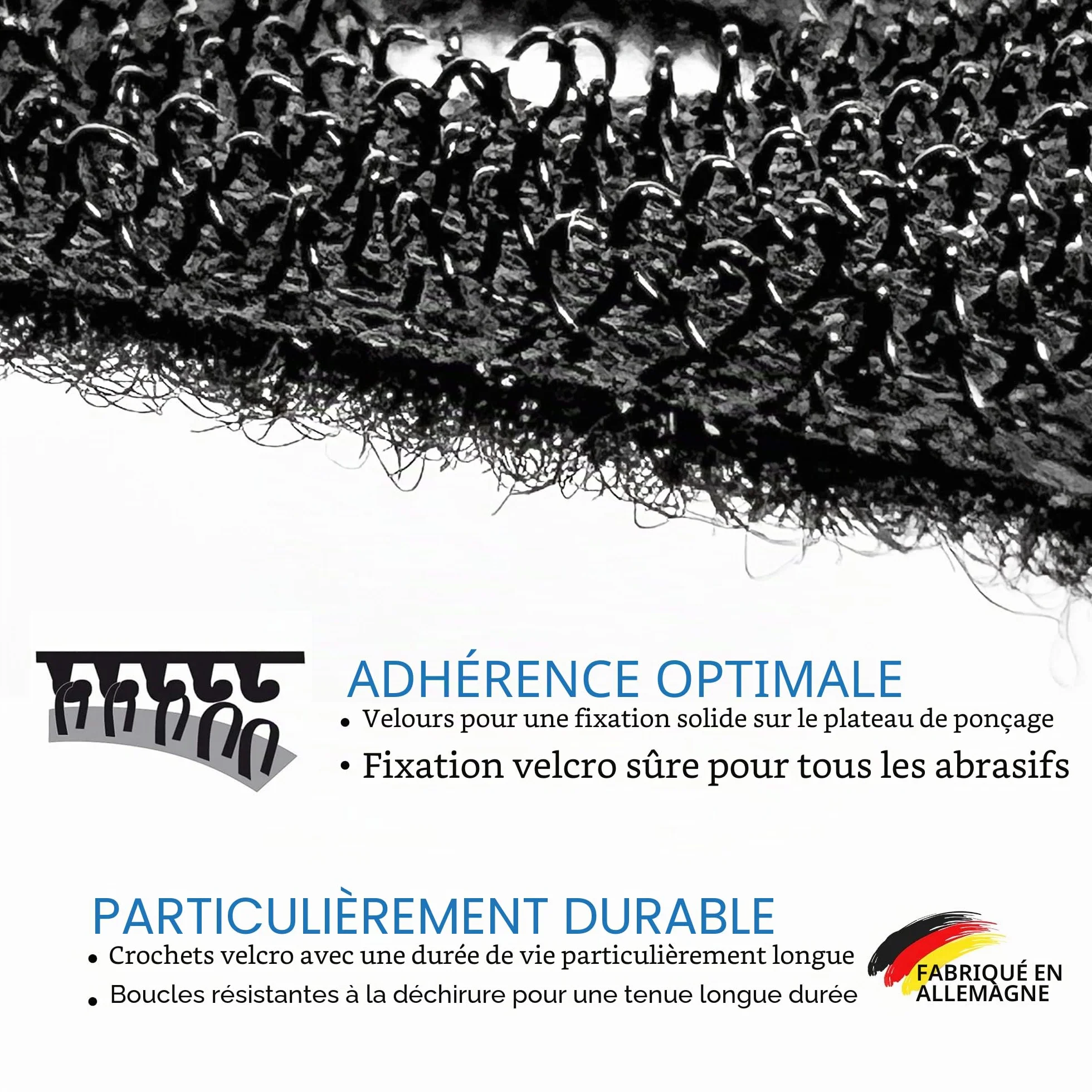Protection pad auto-agrippante 125mm 8 trous plateau ponçage polissage DFS