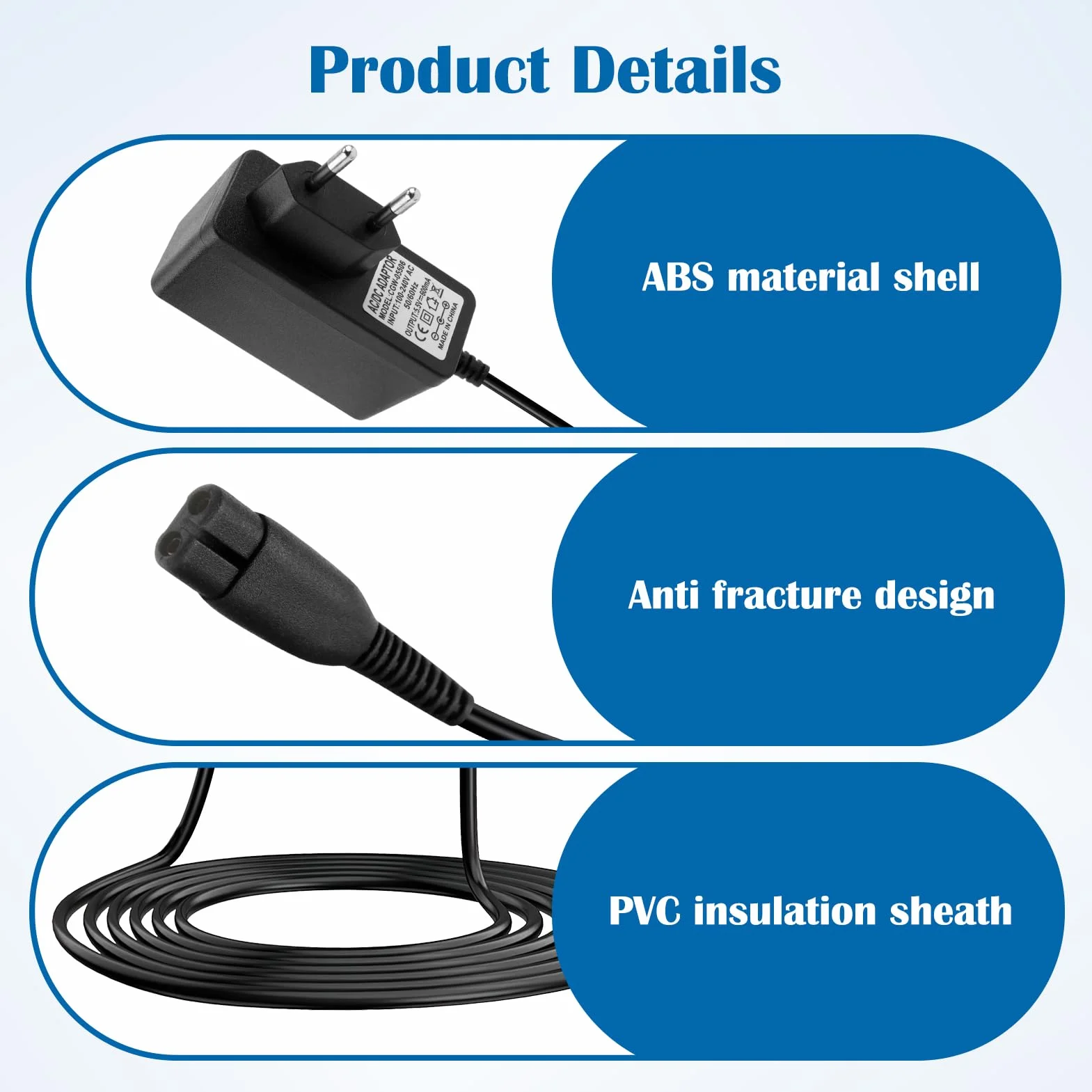 Chargeur Compatible pour Karcher Nettoyeur de Vitres WV2 WV2 Plus WV1 WV50 WV60 WV70 WV75 WV5 WV5 Premium KV4 WV Classic Easy Plus