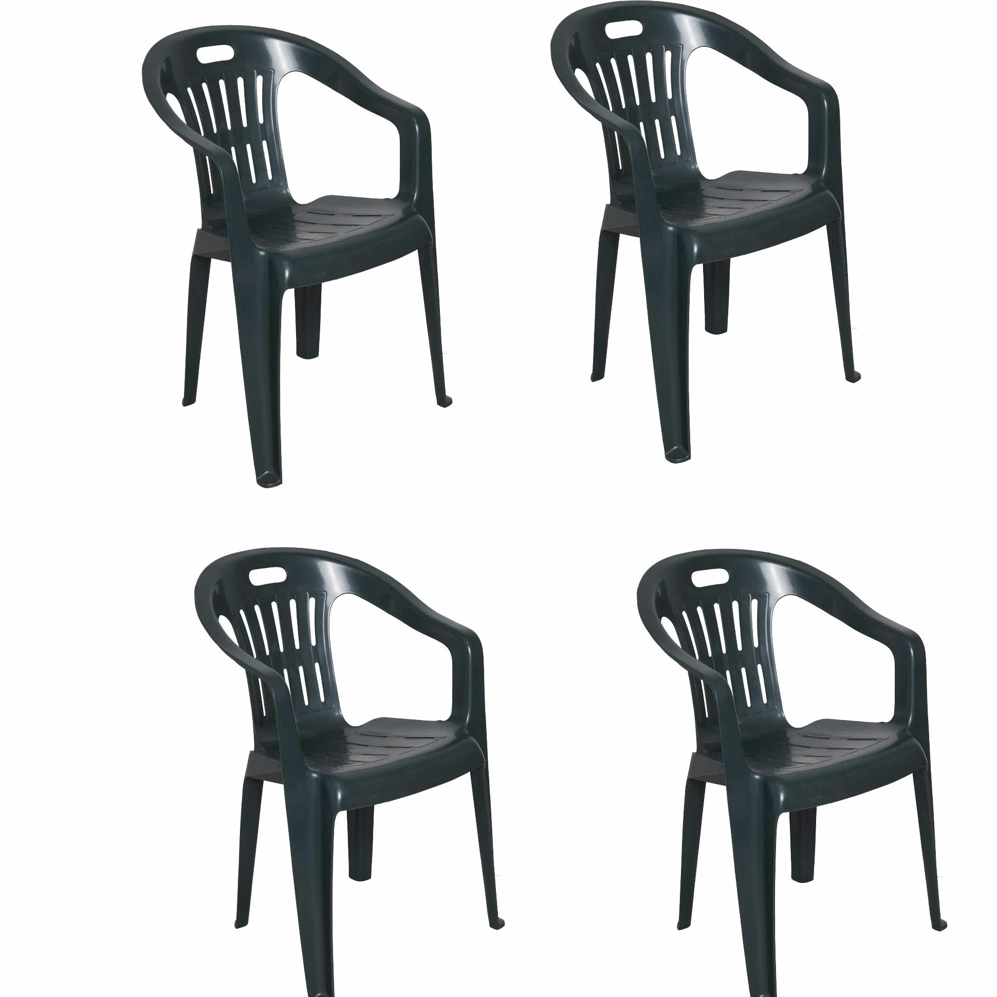 Dmora - Chaise d'extérieur Velletri, Sièges de jardin, Chaise pour table à manger, Fauteuil d'extérieur, 100% Made in Italy, 56x57h80 cm, Vert