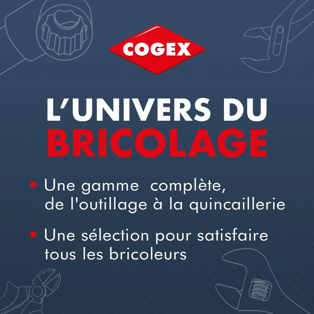 COGEX Éponge Gros Travaux Mousse Haute Densité 15x10x5cm Décollement Papier Peint Lessivage Murs Plafonds
